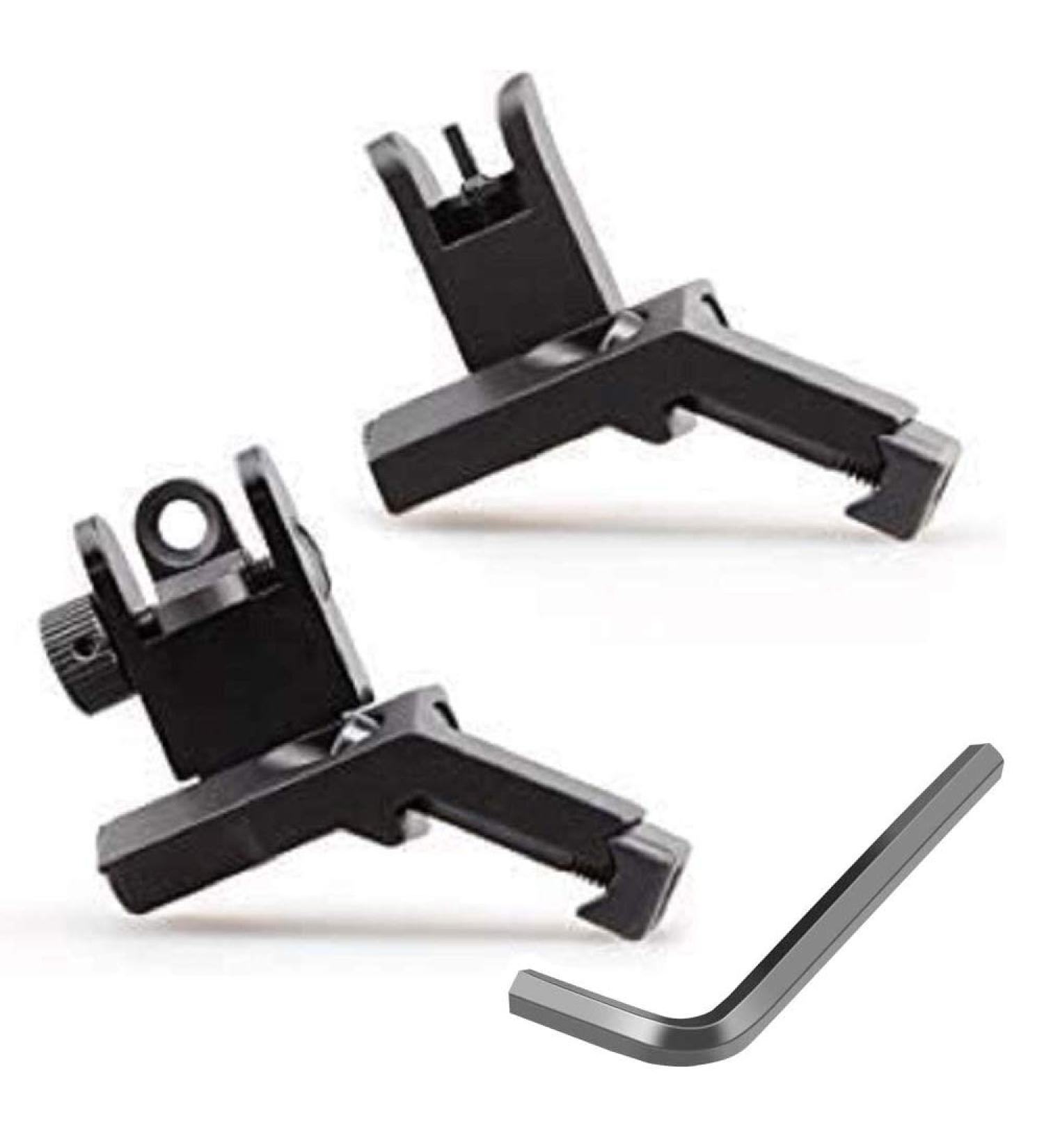 GOTICAL 45 Degree Offset Flip Up Sight - Low Profile Design Front and Rear Flip Up Sights in Black - Buy Online on SooperMarket.com