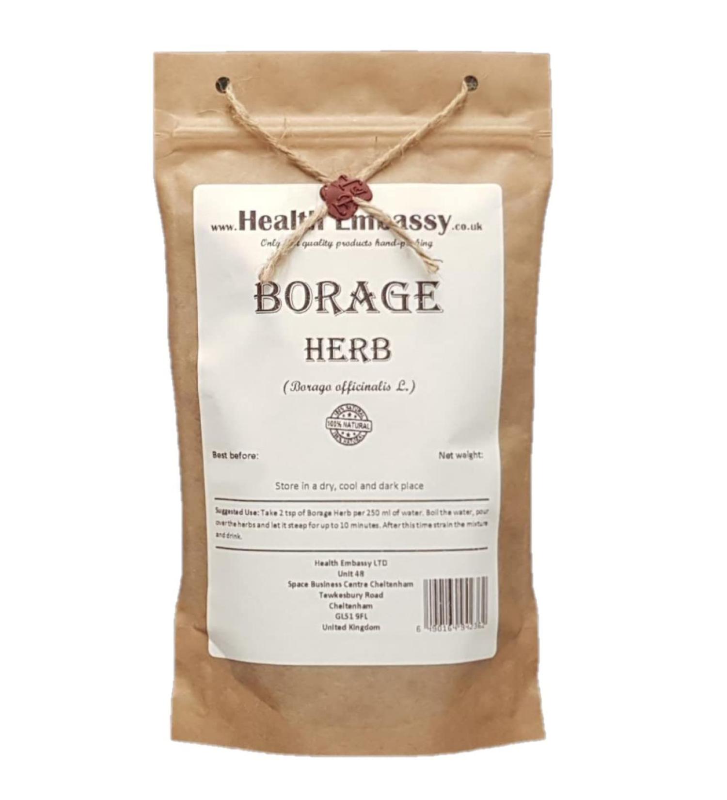 Health Embassy Borage Herb Tea | Borago Officinalis L | Bourrache Herbe Tisane 50g - Buy Online on SooperMarket.com