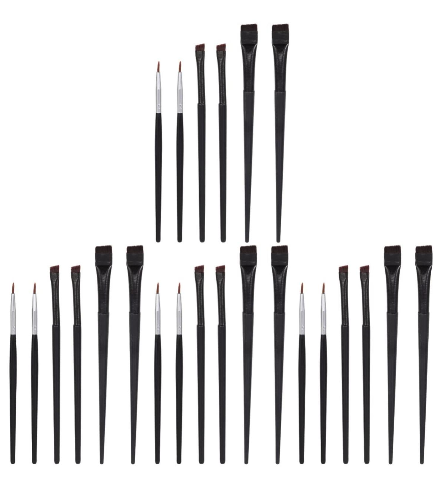 FRCOLOR 24 Pcs Eyeliner Makeup Brush Set - Gel & Lip Brushes Dual-Use Wands for Eyes & Brows Artificial Fiber - Perfect for Cosmetology & Professional Use - Buy Online on SooperMarket.com