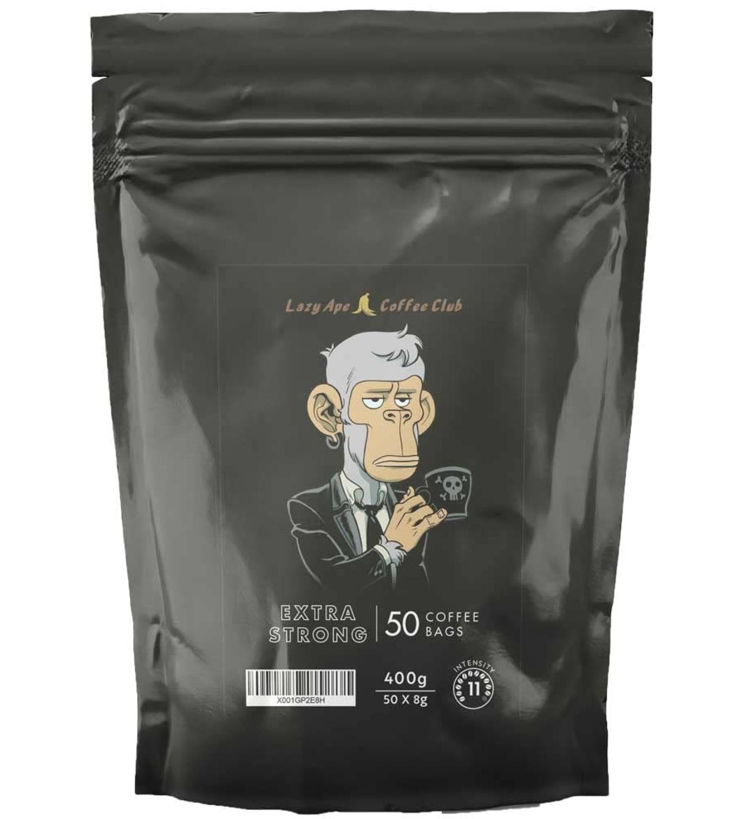 Lazy Ape Coffee Club - Extra Strong 50 Count Coffee Bags, Pack of 1 - Buy Online on SooperMarket.com