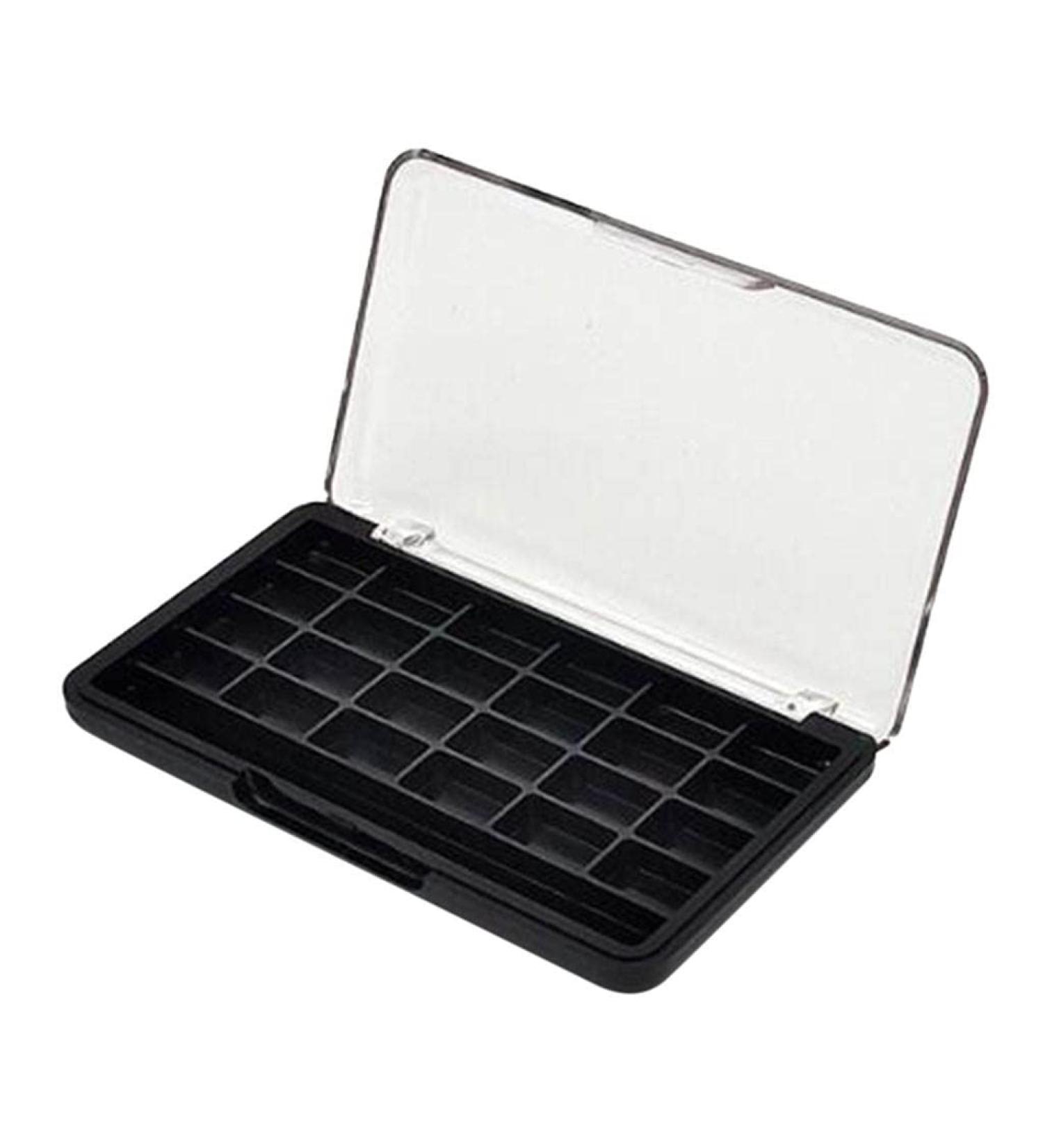 Sharplace 24 Grids Empty Eyeshadow Palette with Clear Lid - Ideal for Lipstick Blush & Powder - Black - International Shipping Available - Buy Online on SooperMarket.com