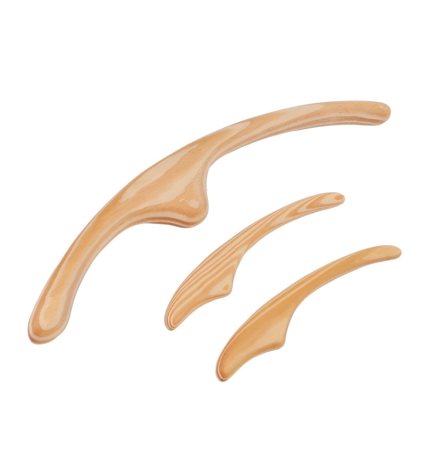 3pcs Cypress Gua Sha Tool Set | Muscle Relaxation & Cellulite Removal Massager for Face Arms Legs Back | Shop Internationally - Buy Online on SooperMarket.com