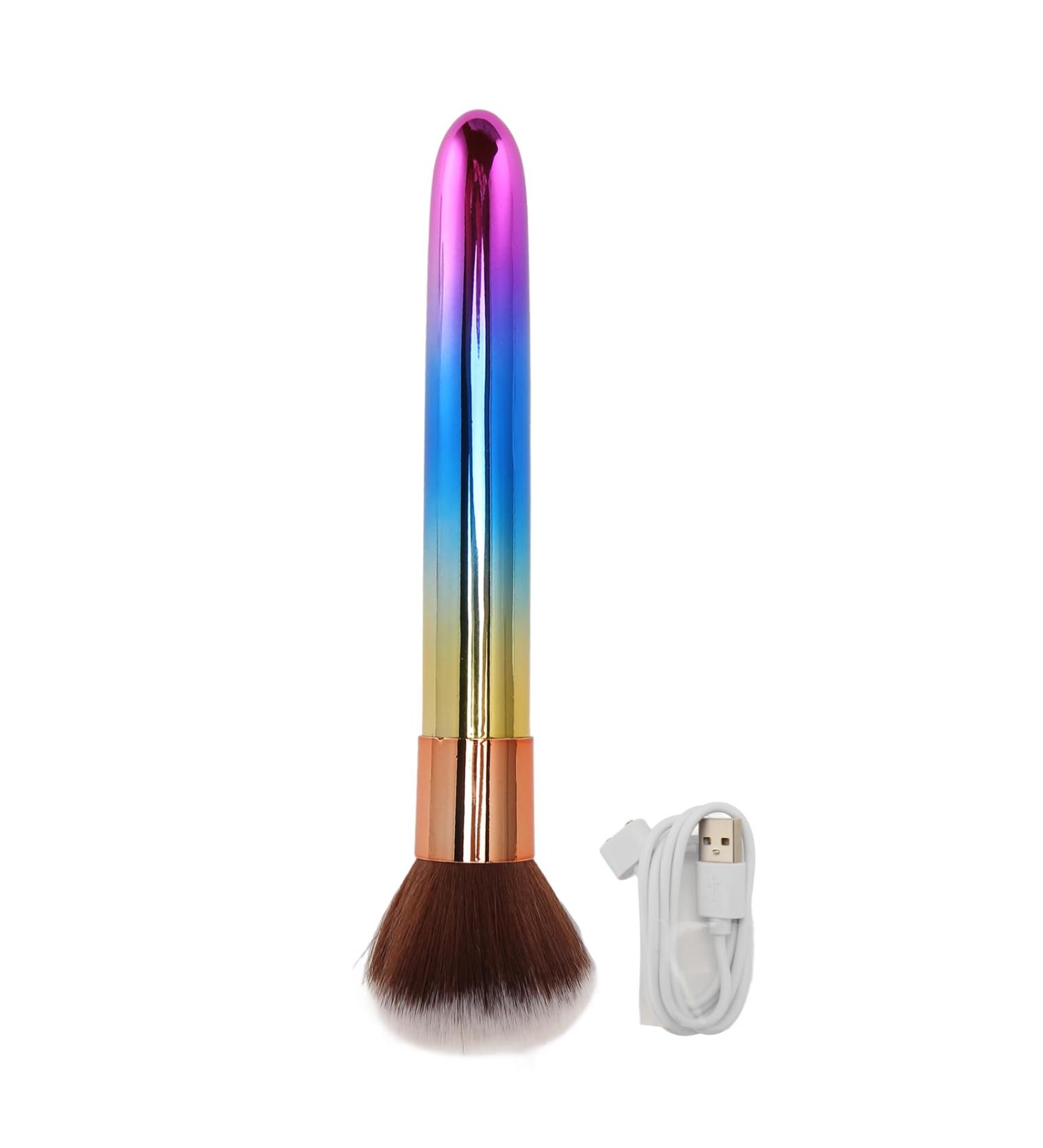 Rechargeable Electric Makeup Brush with Adjustable Frequency Soft Fluffy Hair Makeup Brush for Makeup Application - Buy Online on SooperMarket.com