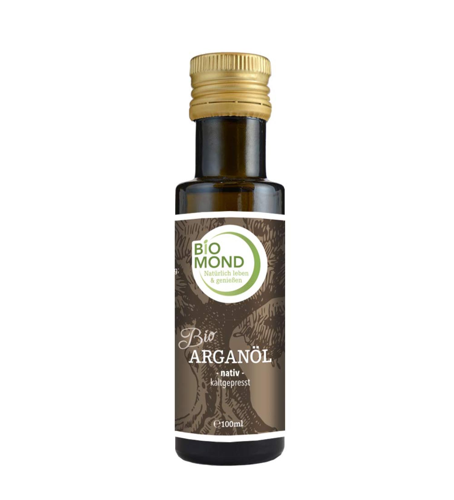Organic Argan Oil 100ml - BIOMOND Premium Cold Pressed Vegan Skin & Hair Oil | 100% Natural Fresh from Bavaria - Buy Online on SooperMarket.com