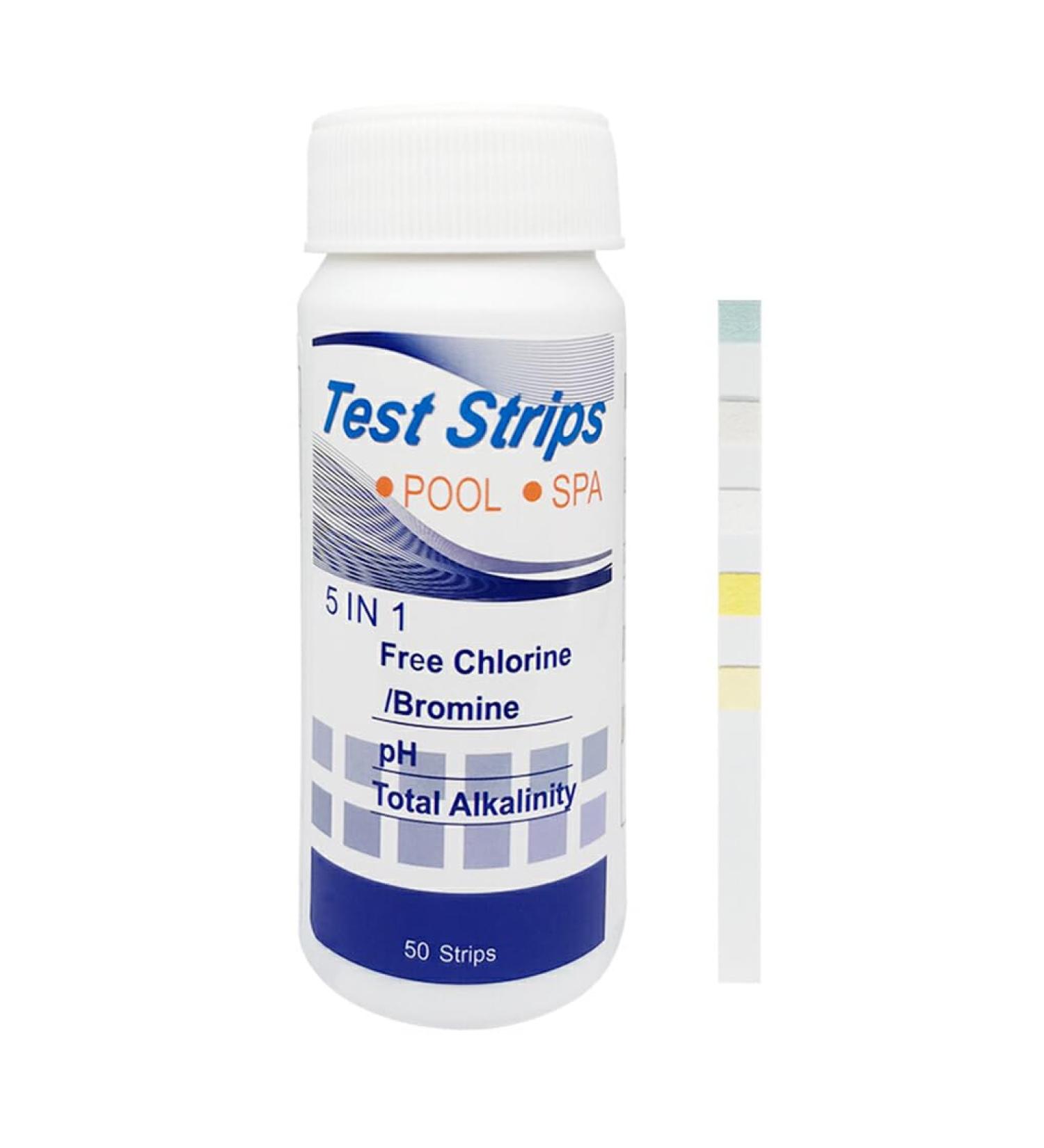 Dajidafu 50piece Easy-to- Test Strips For Precise And Convenient Measurements Water Test Strips PE Pool Test Strip Ph Test Strips five-in-one 50 pieces/canister five-in-one 50 pieces/canister - Buy Online on SooperMarket.com