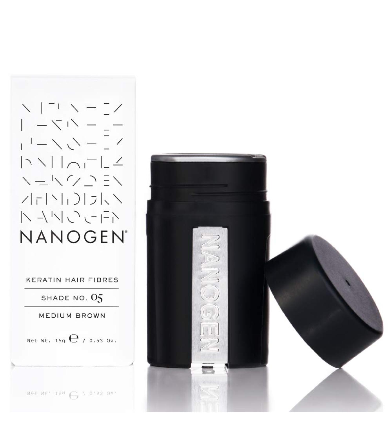 Nanogen Hair Fibres 15g Medium Brown - Pack of 1 | Natural Hair Thickening Solution - Buy Online on SooperMarket.com