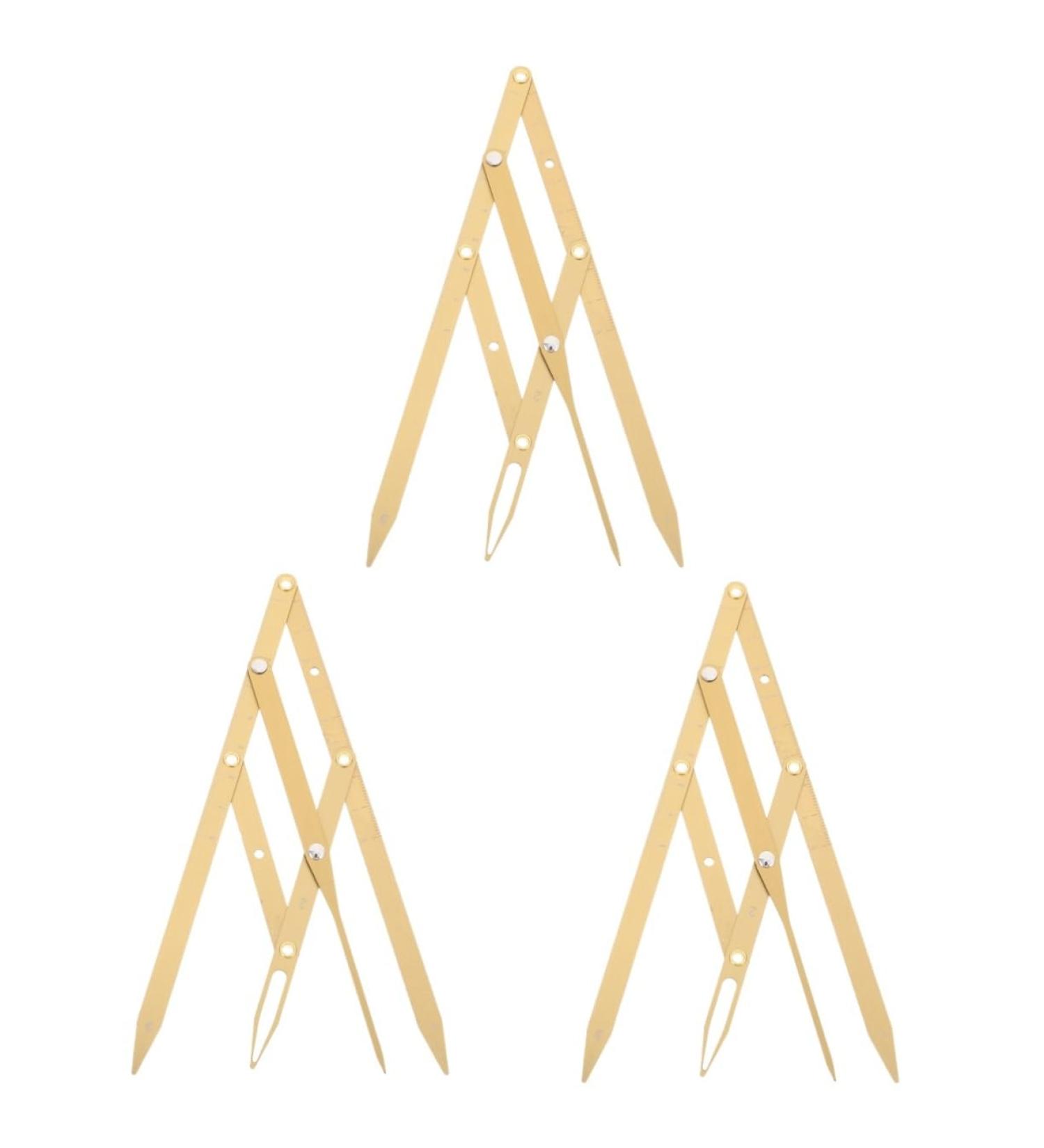 KALLORY 3 Pcs Second Generation Scale Metal Dies Printable Eyebrow Stencils Eyebrow Drawing Tool Make up 25x5x0.6cmx3pcs Goldenx3pcs - Buy Online on SooperMarket.com