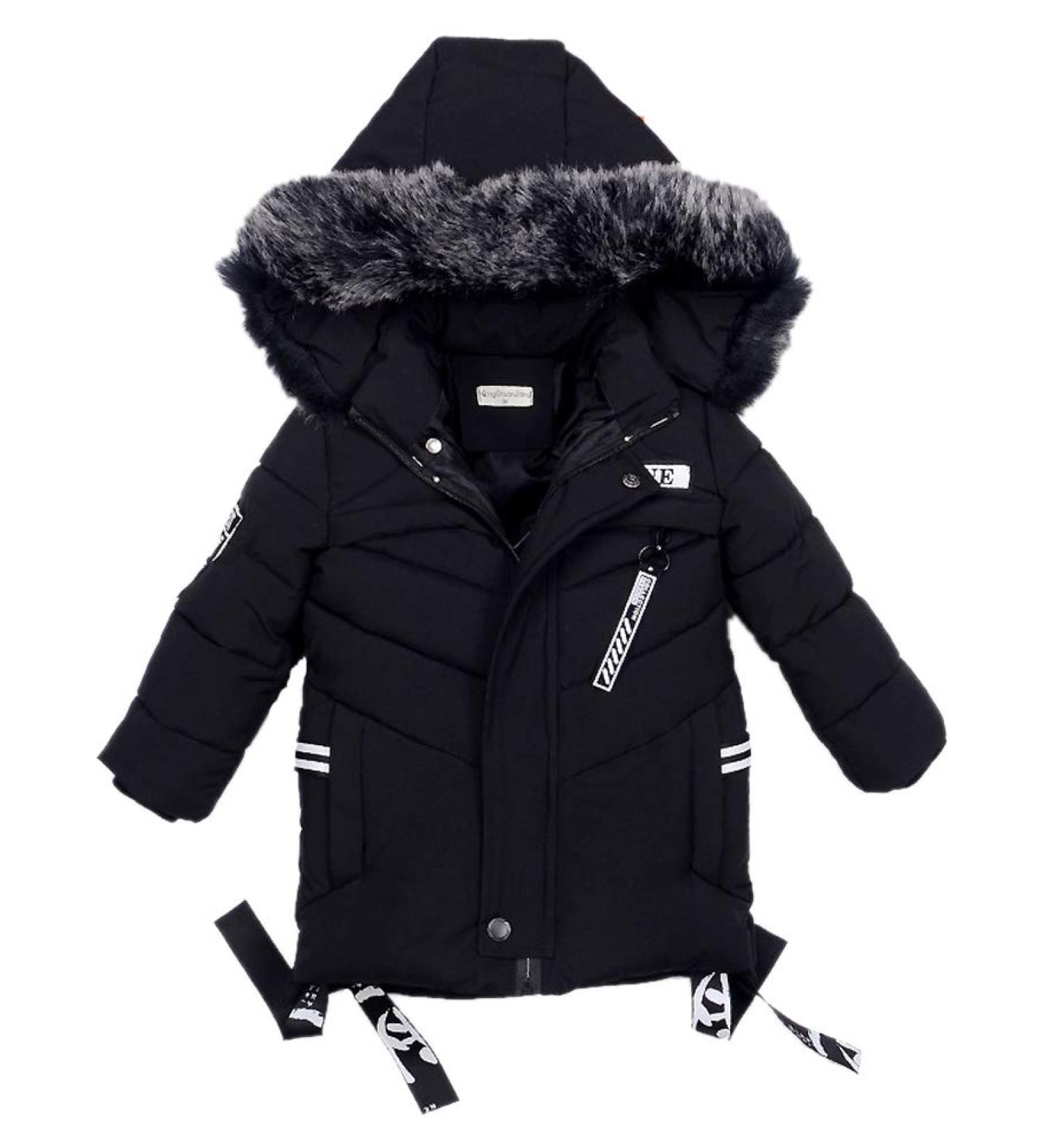 Odziezet Baby Boy Hooded Down Coat | Kids Puffer Jacket | Winter Outerwear | Black | 4-5 Years - Buy Online on SooperMarket.com
