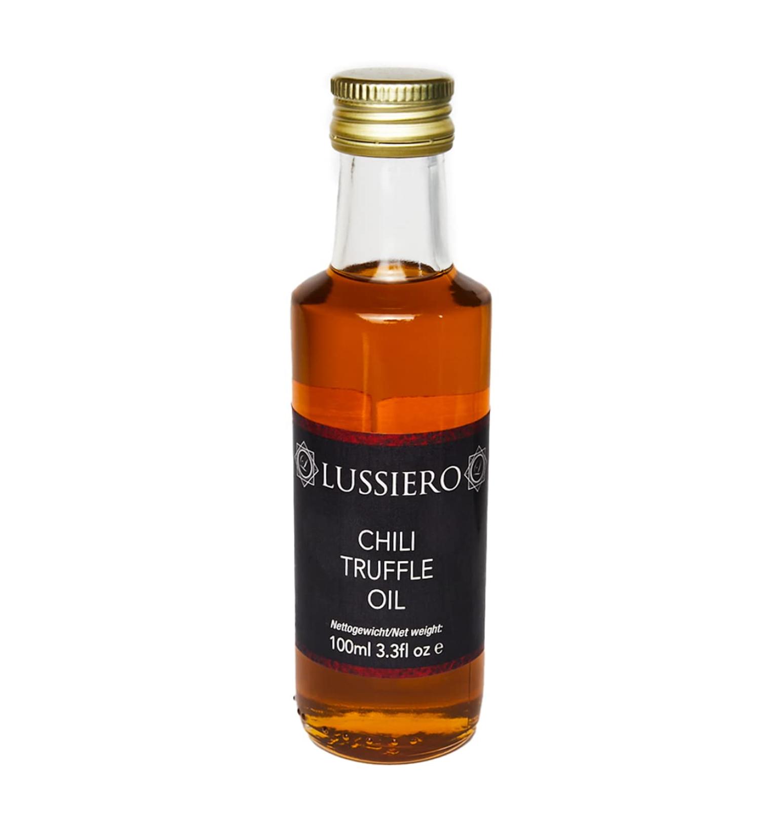 Lussiero Chili Truffle Oil - Extra Virgin Olive Oil with White Truffle Aroma & Fiery Chili | 100ml - Shop Internationally - Buy Online on SooperMarket.com