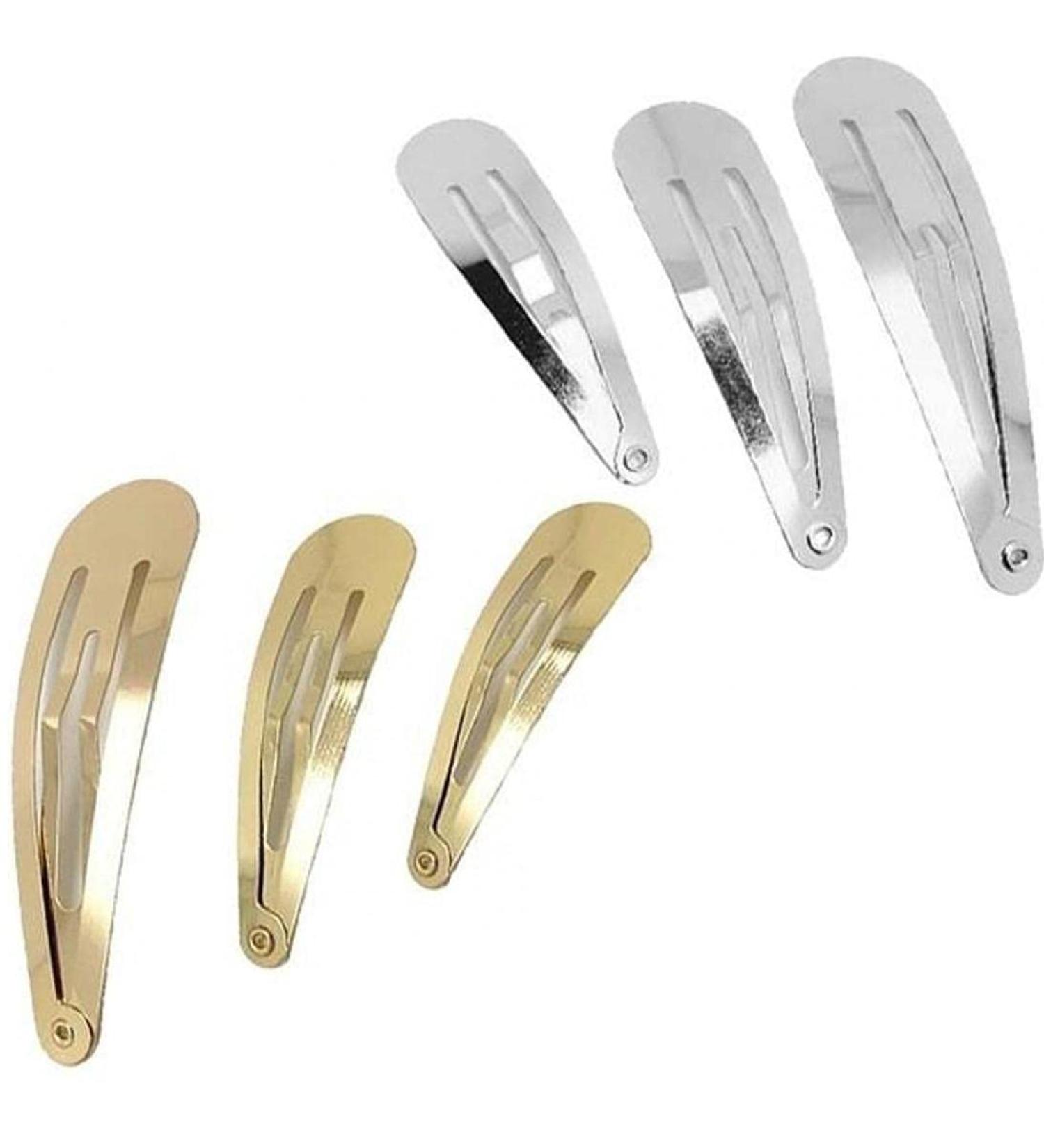 TOSSPER 6-Piece Water Drop Shape Hair Clips - Stylish Oval Snap Hairpins for Women Metal Slip Hair Barrettes & DIY Hair Accessories - Buy Online on SooperMarket.com