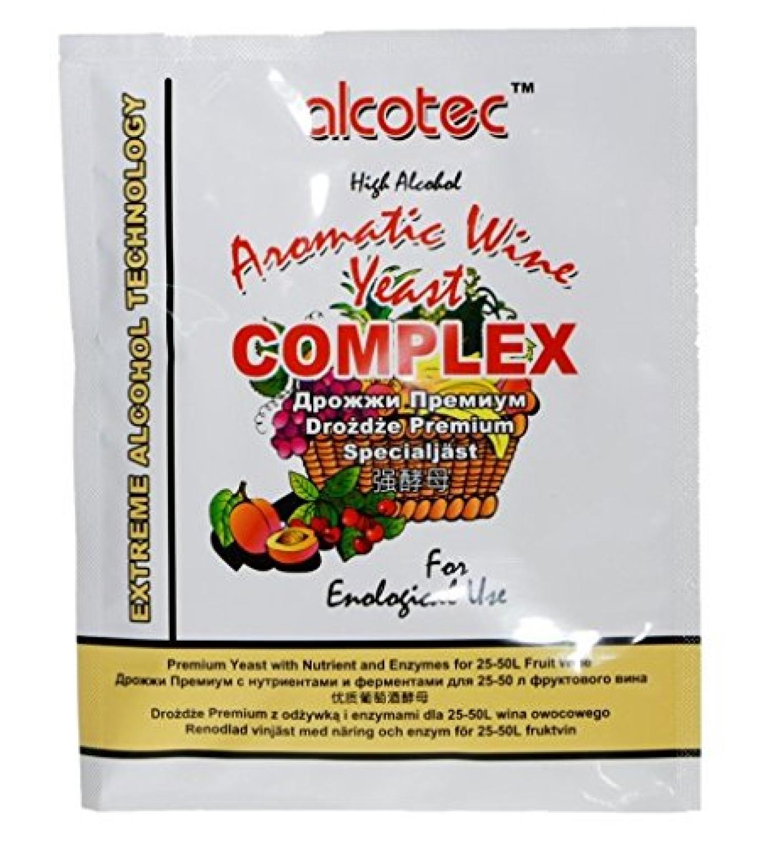 alcotec Wine Yeast Universal 40g - AROMATIC WINE COMPLEX - Yeast + Nutrient + Enzymes - Home Brew Yeasts Wine Making Yeast Homebrew Wine meter