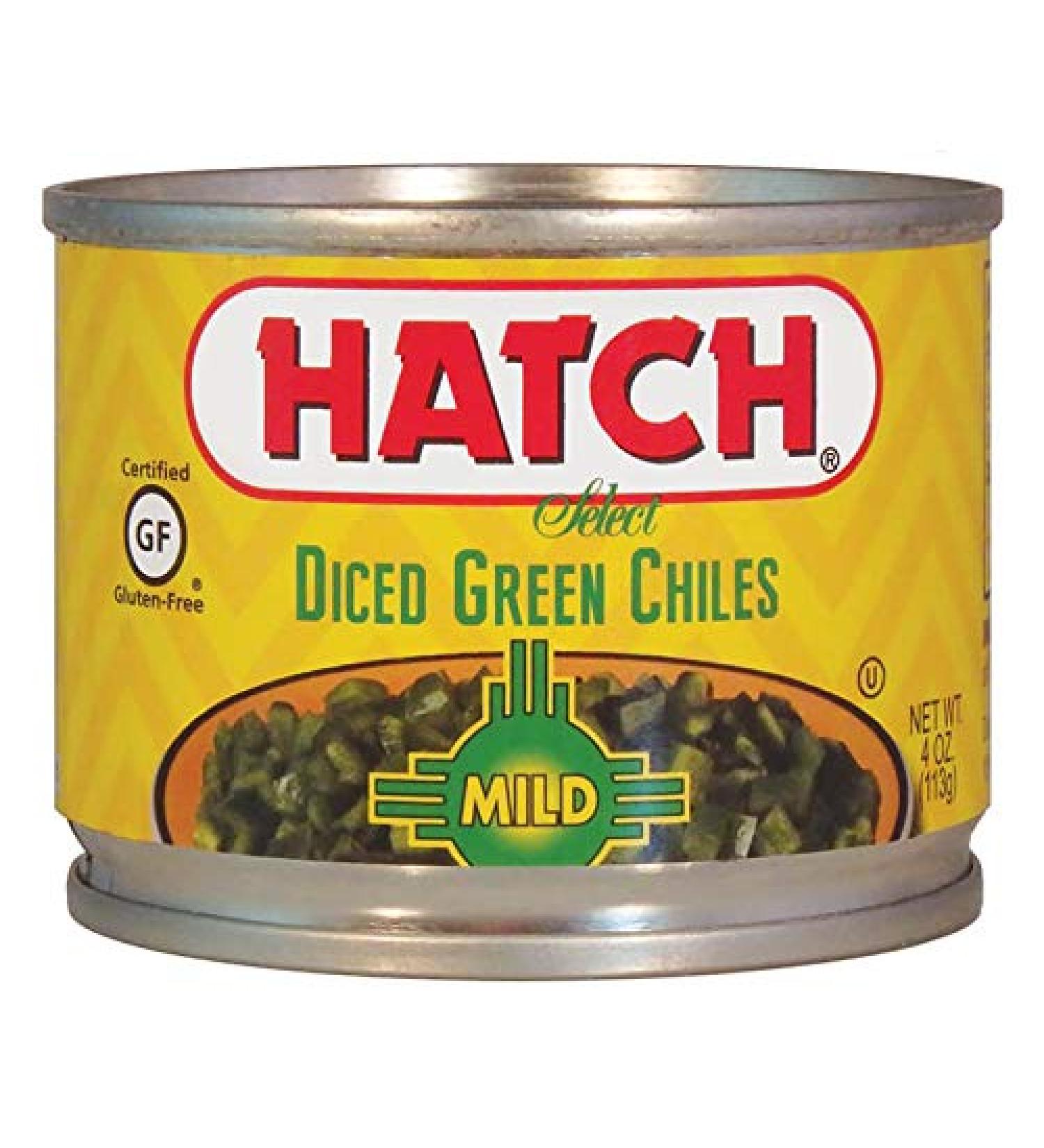 Hatch Mild Diced Green Chilis 4 Ounce (Pack of 12)