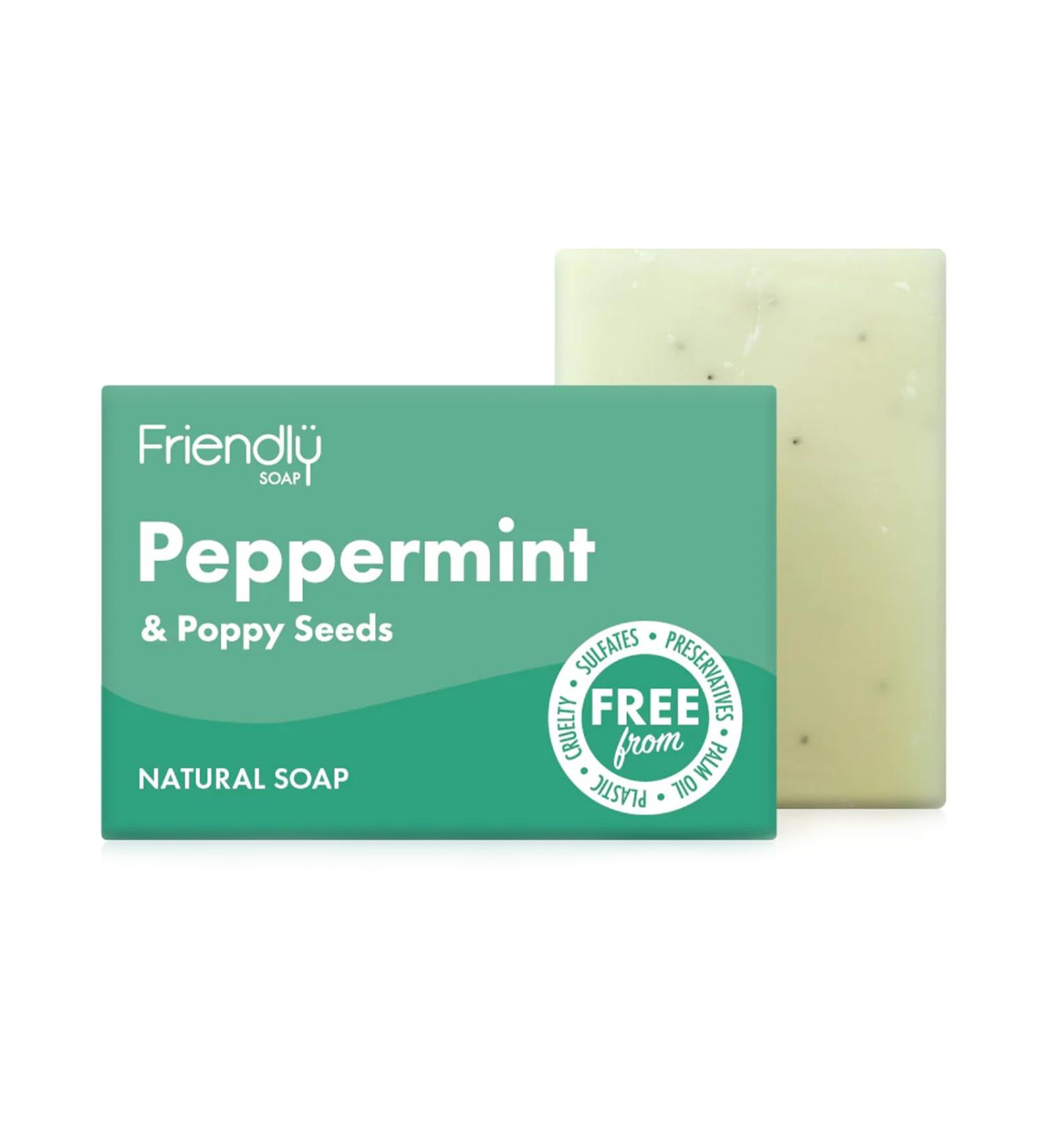 Friendly Soap Natural Peppermint & Poppy Seed Soap 95 g
