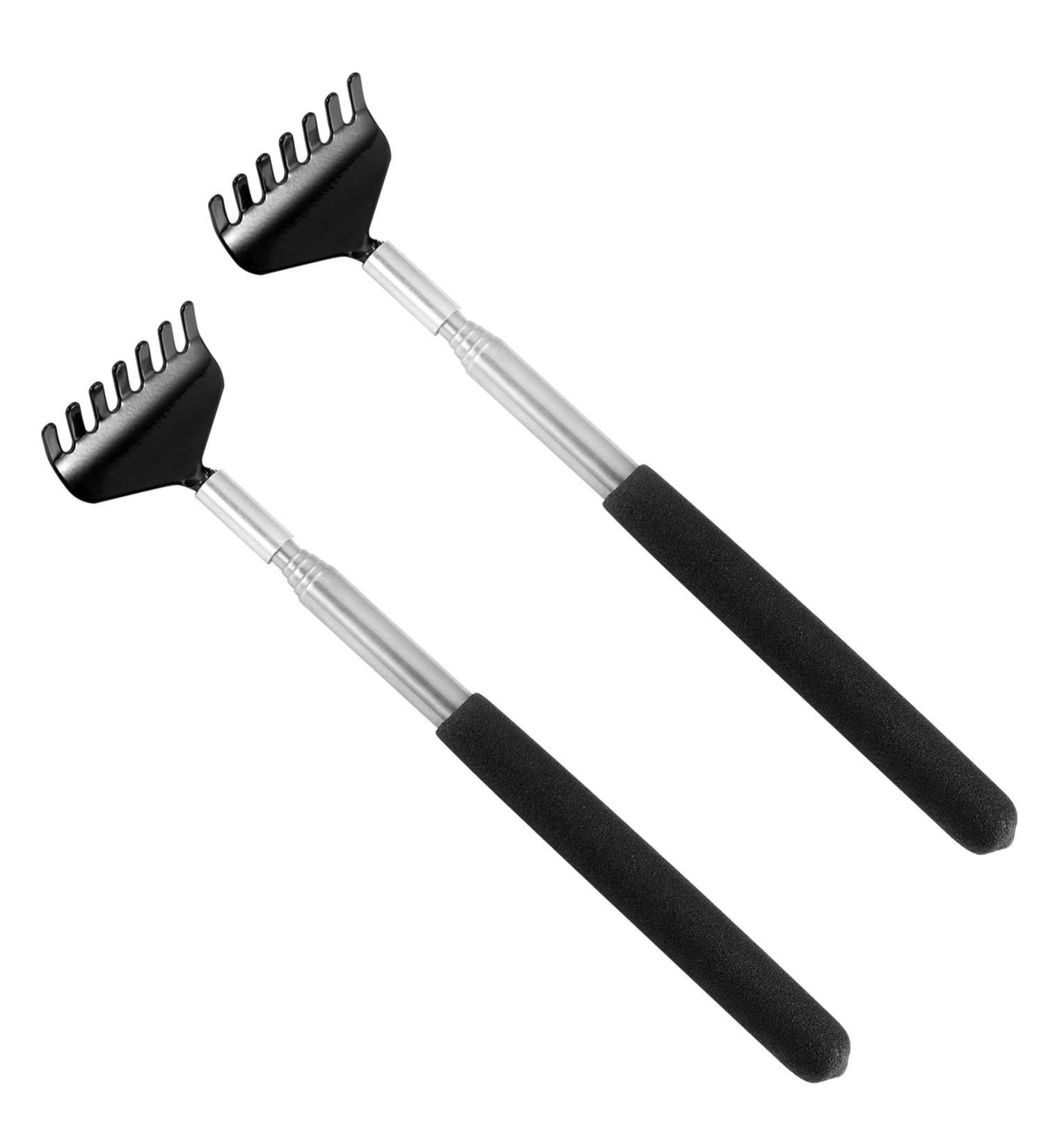 2 Pack Extendable Back Scratcher Portable Telescoping Back Scratcher Retractable Metal Backscratchers Back Massager Tool for Men Women Adults Kids Black - Buy Online on SooperMarket.com