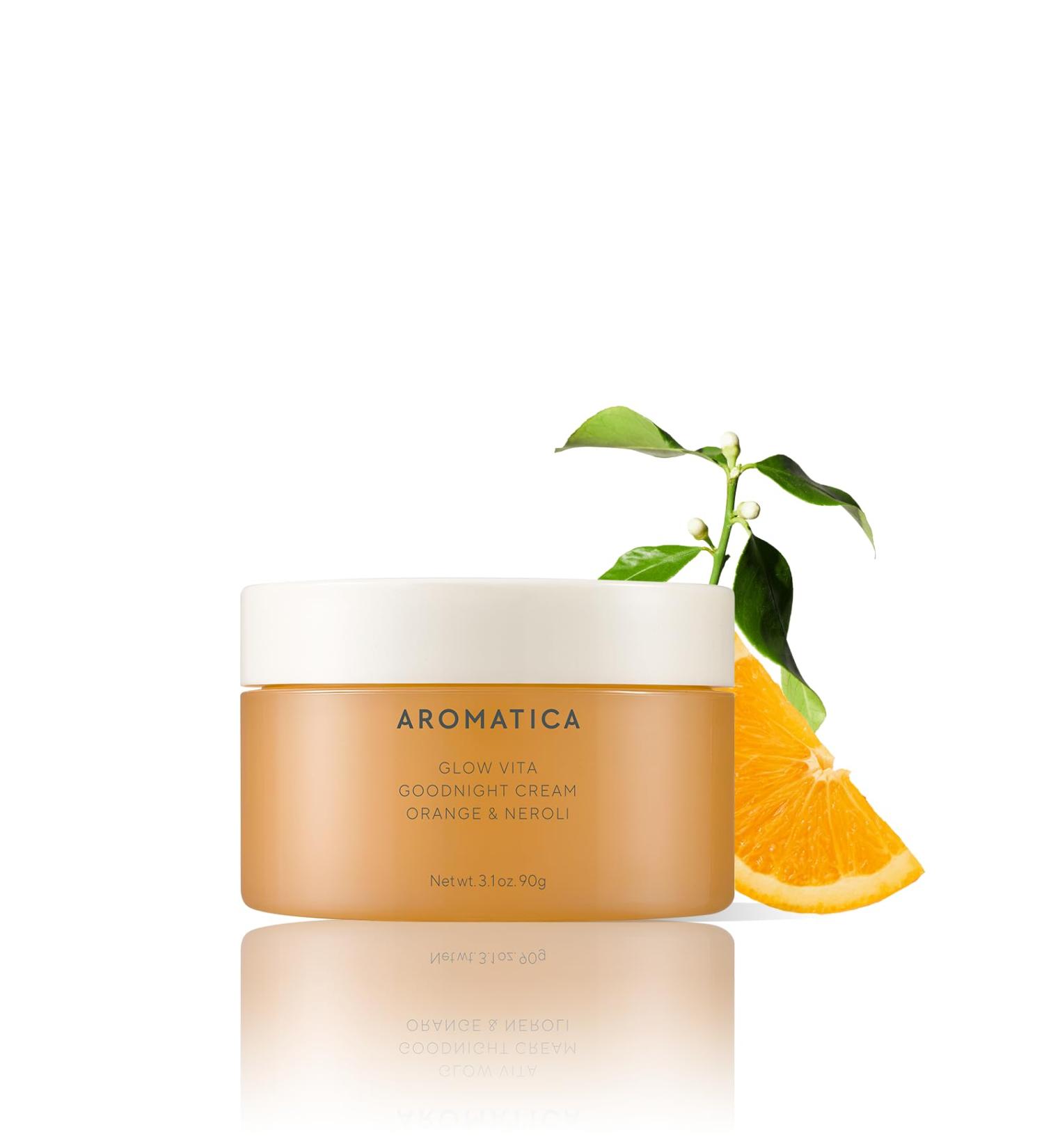 AROMATICA Glow Vita Goodnight Cream - Anti-Aging Night Moisturizer with Vitamin C & 5% Niacinamide for Face & Neck 3.1fl oz/90g - International Shipping Available - Buy Online on SooperMarket.com
