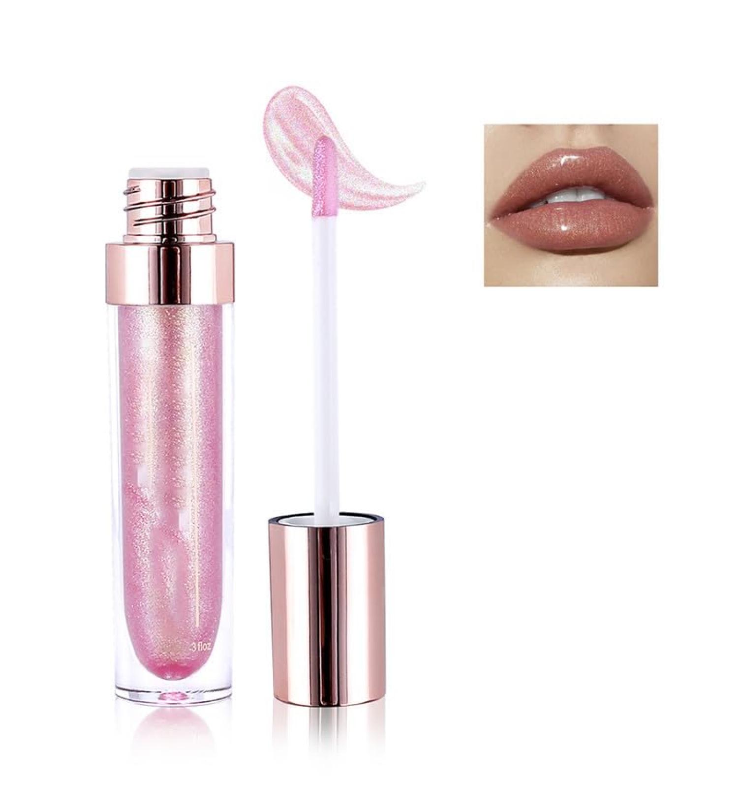 Clear Shimmer Lip Gloss for Women | Long-Lasting High Shine Liquid Lipstick | Waterproof Shimmery Lip Oil & Stain | Shop Internationally - Buy Online on SooperMarket.com