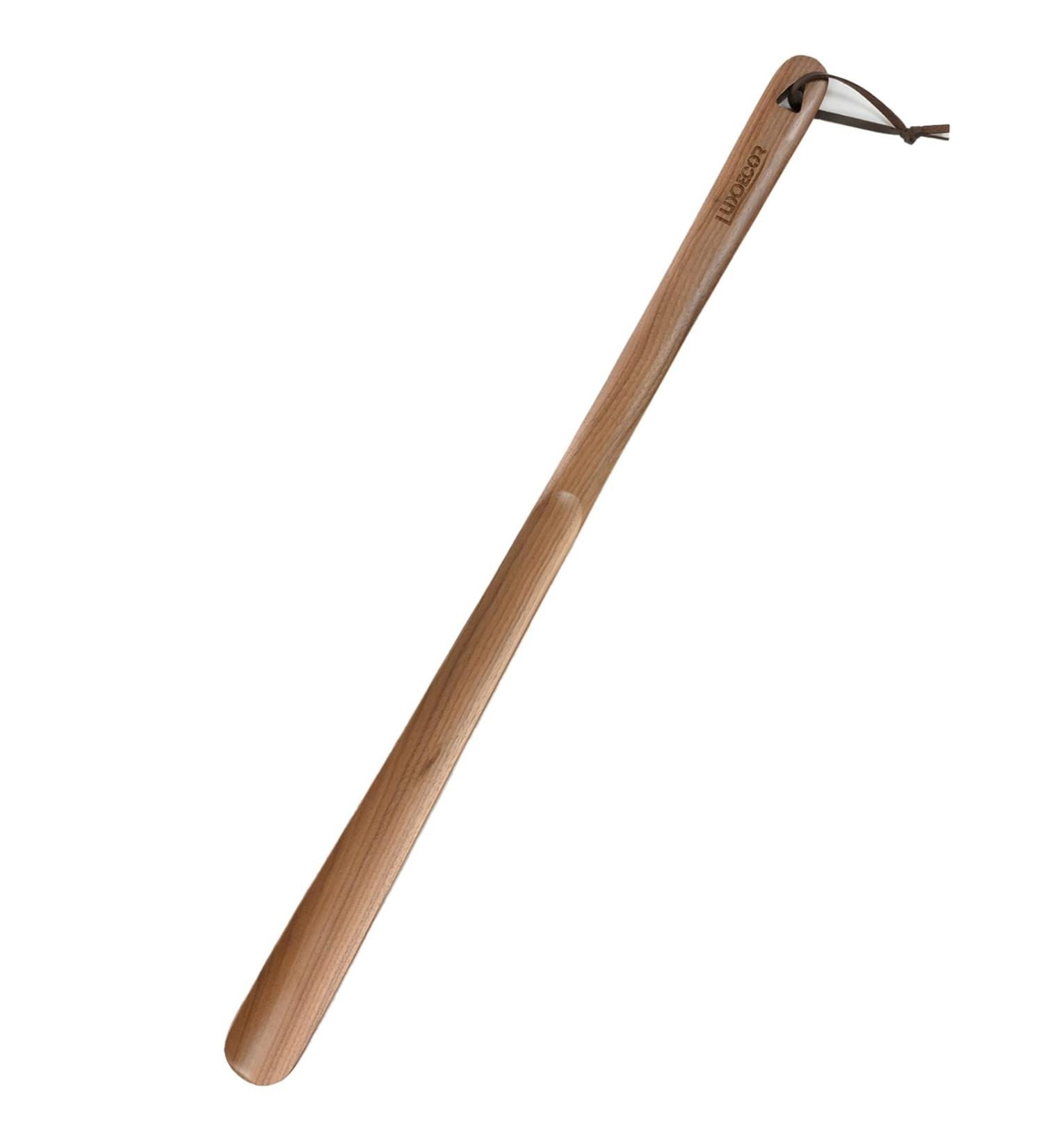 Luxdecor 24in Long Handle Wooden Shoe Horn for Men & Women - Walnut (Natural) - Shoe Helper for Seniors & Kids - Buy Online on SooperMarket.com