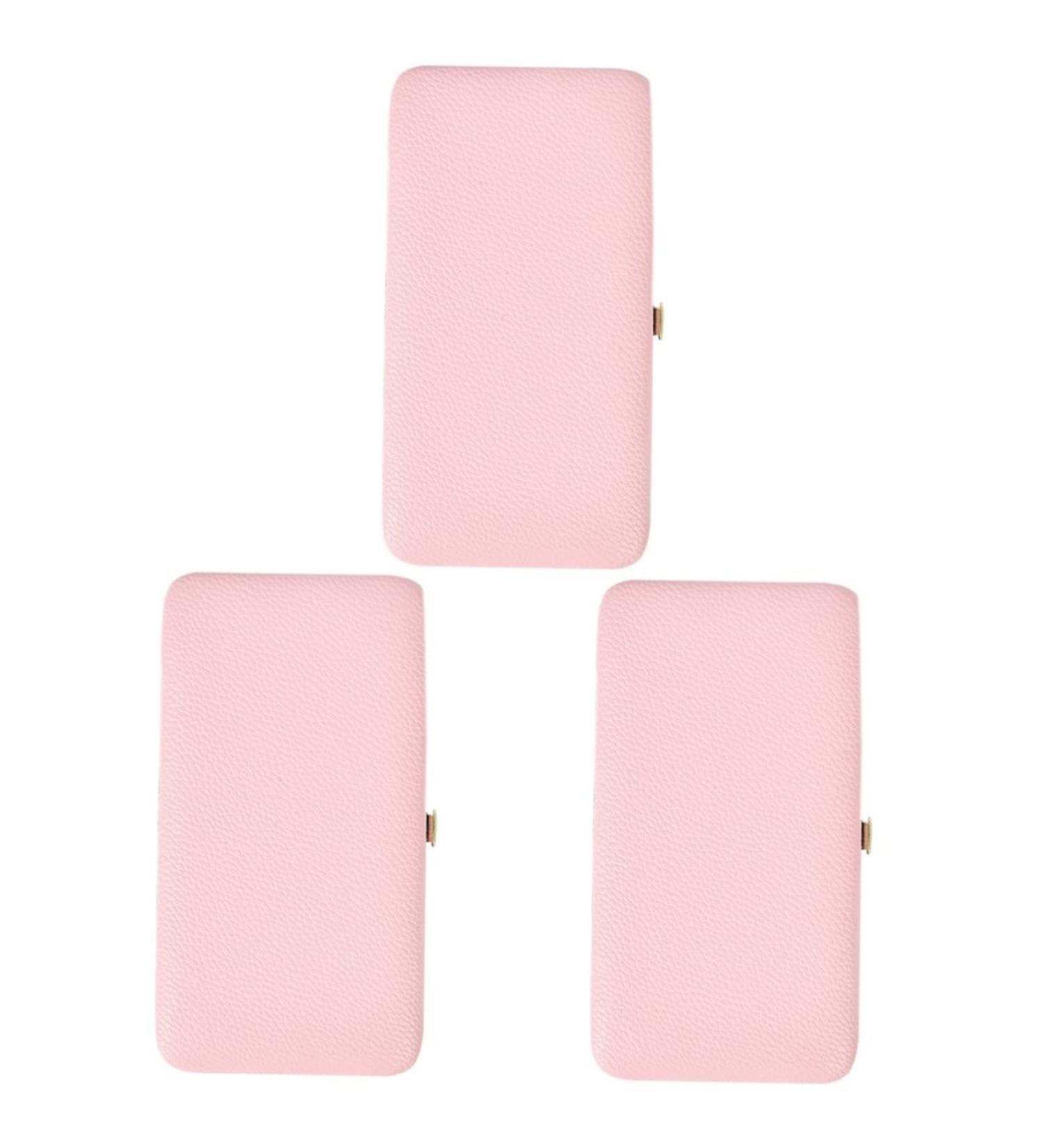 Beavorty Tweezers Storage Box for Eyelash Extensions - Set of 3 Pink Leather Holders | Durable & Convenient 18x9.8cm - Buy Online on SooperMarket.com