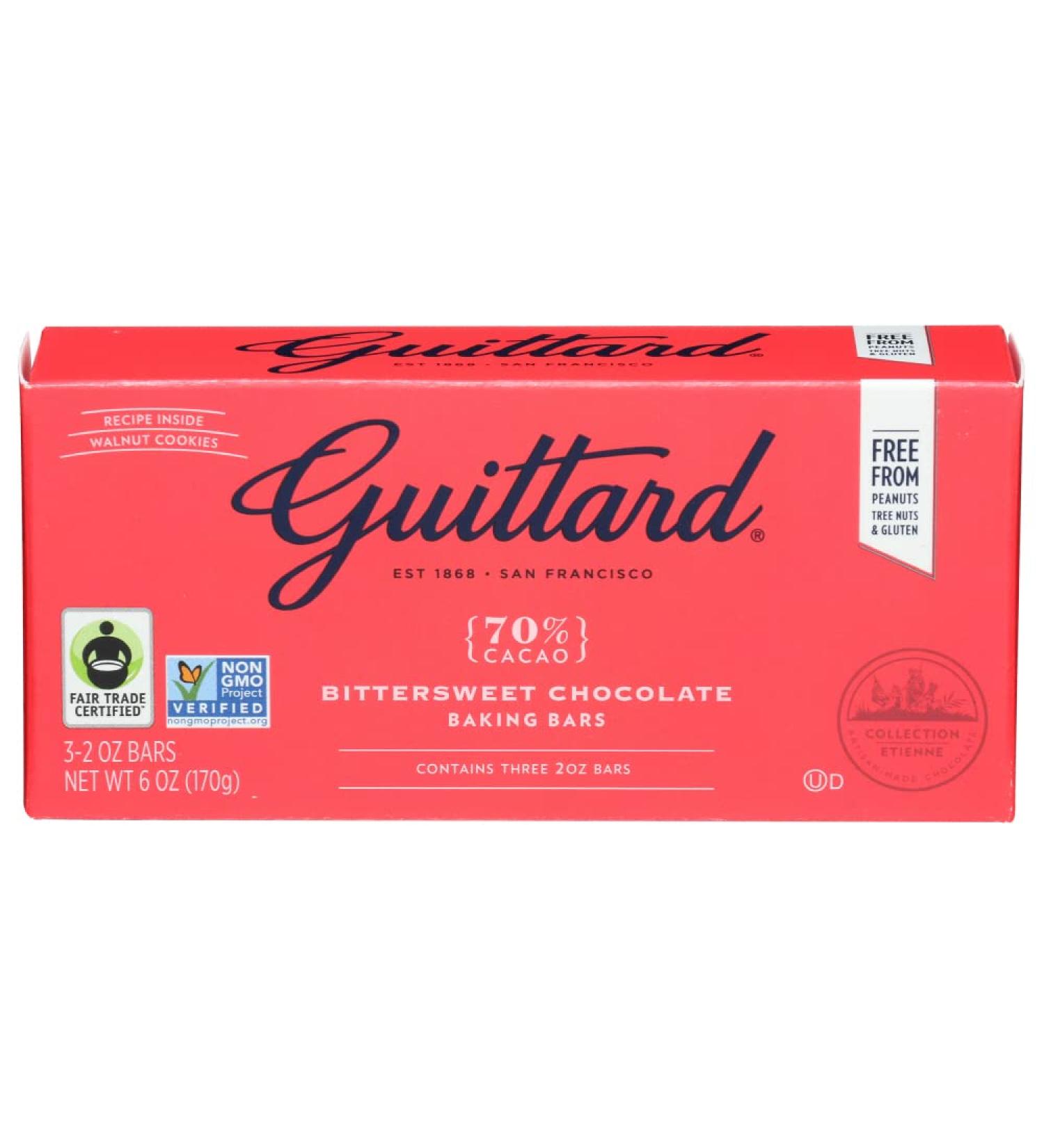 Guittard Bittersweet Chocolate Bar - 2oz (3 Pack) | Premium Baking Chocolate - Buy Online on SooperMarket.com