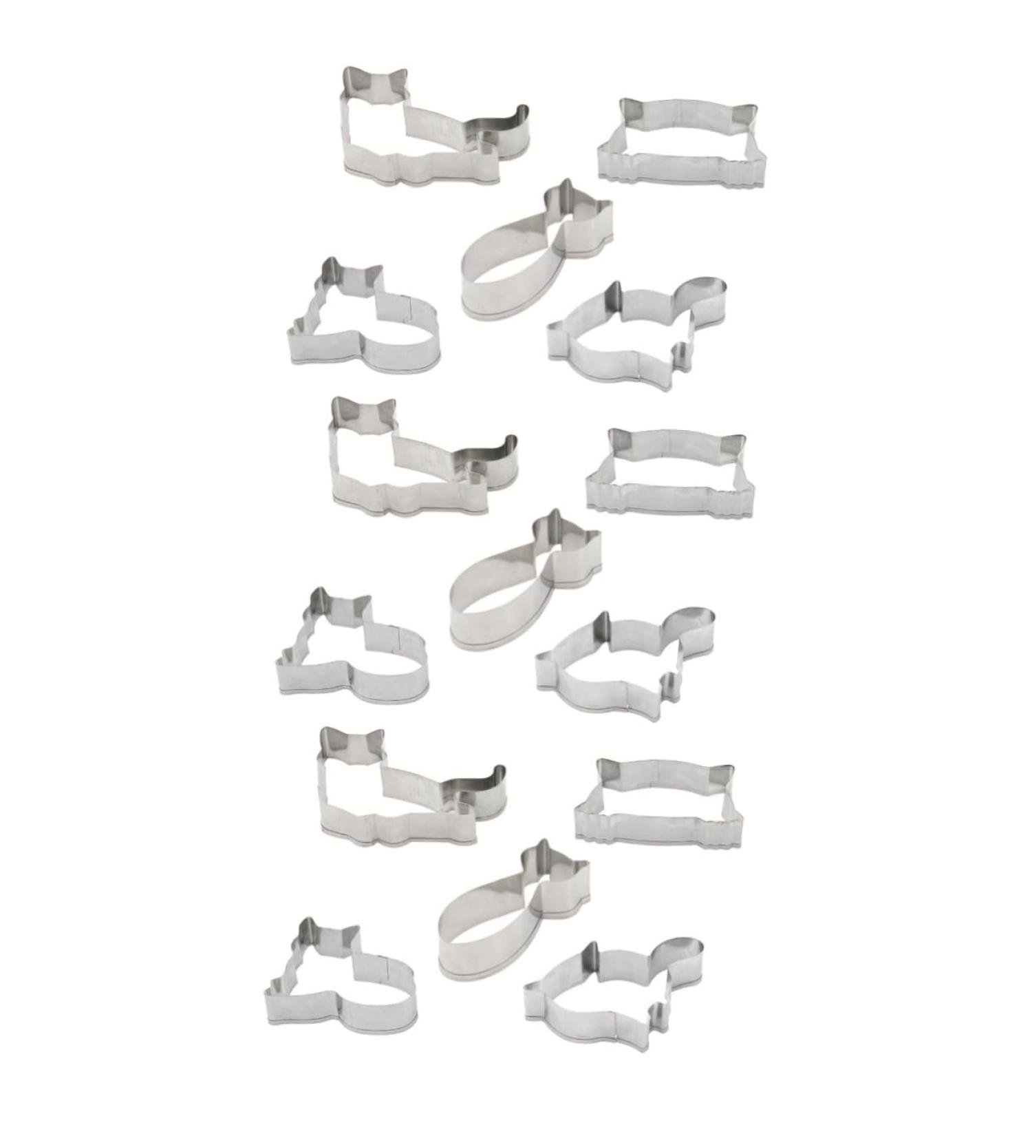 Ciieeo 15 Pcs Cookie Molds Cake Mold Cookie Cutters Baking Mold Fondant Molds Stainless Steel Mold Baking Tools The Cat mediumx3pcs Silverx3pcs - Buy Online on SooperMarket.com