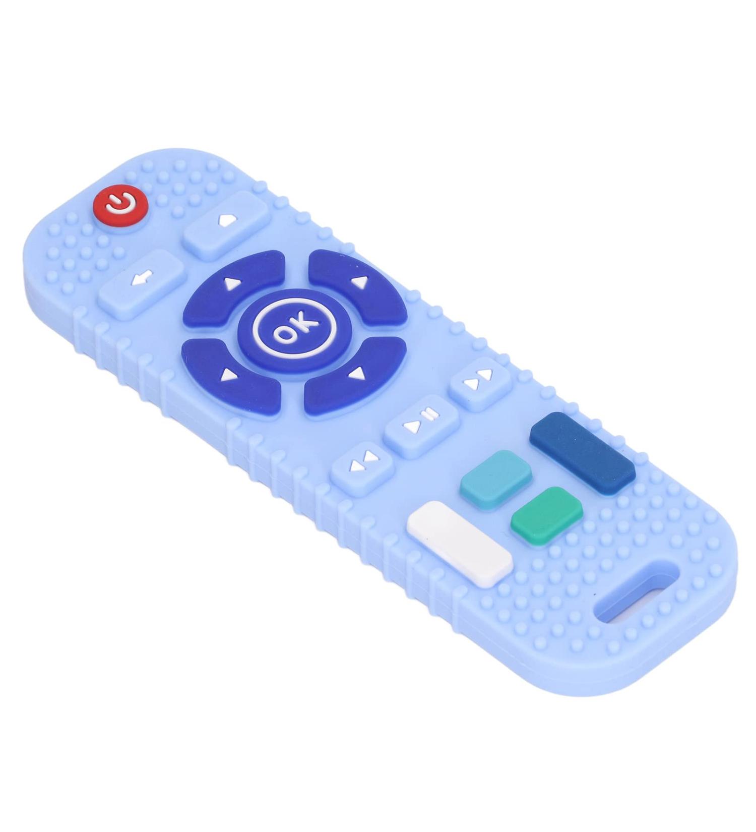 Baby Safe Silicone TV Control Teething Toy - Blue | Textured Baby Teething Toy for Home - Buy Online on SooperMarket.com