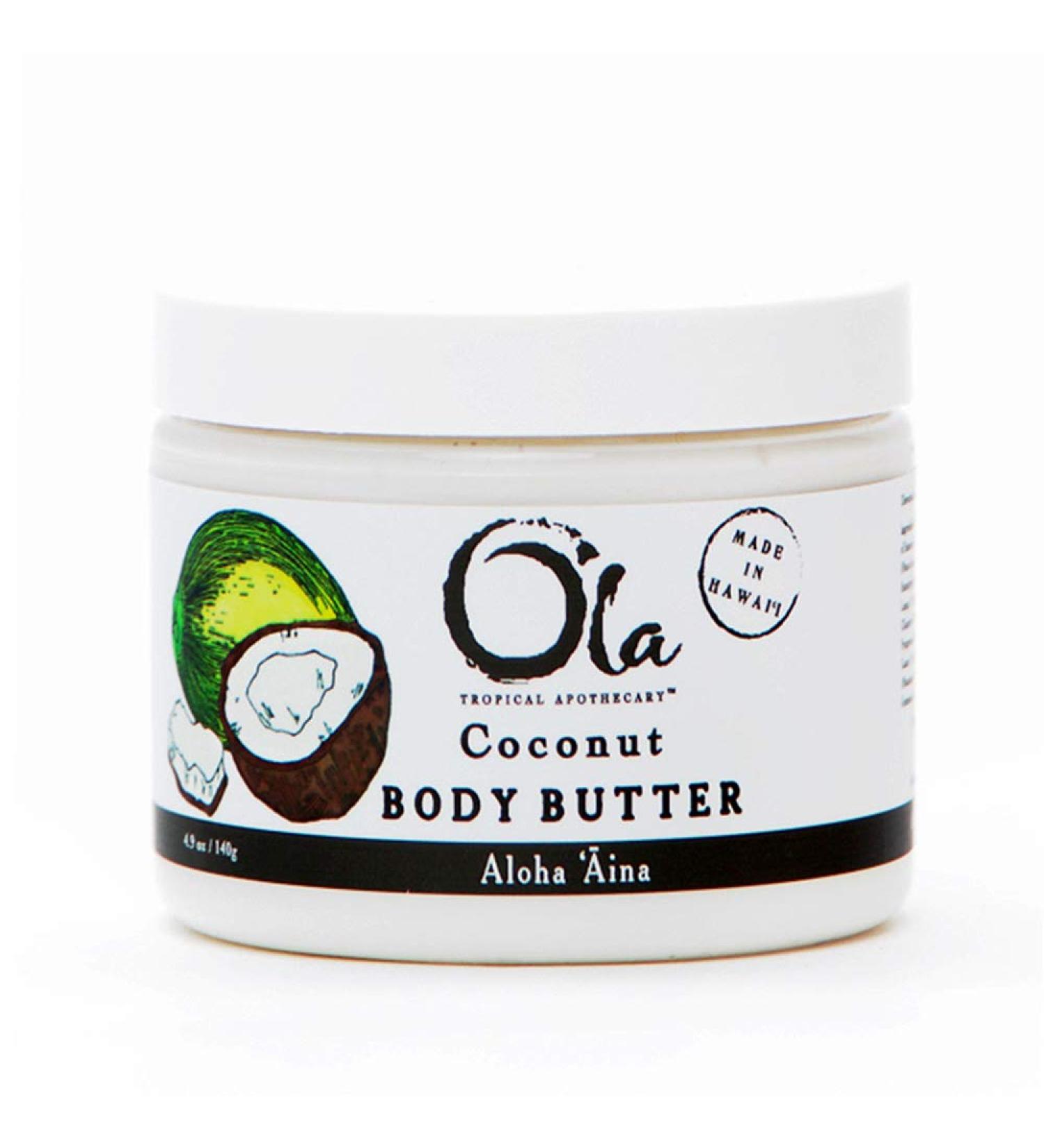 OLA Tropical Apothecary Coconut Body Butter - Pure Tropical Oils & Plant Extracts - 6 FL Oz | Hydrating Body Moisturizer for All Skin Types - Buy Online on SooperMarket.com
