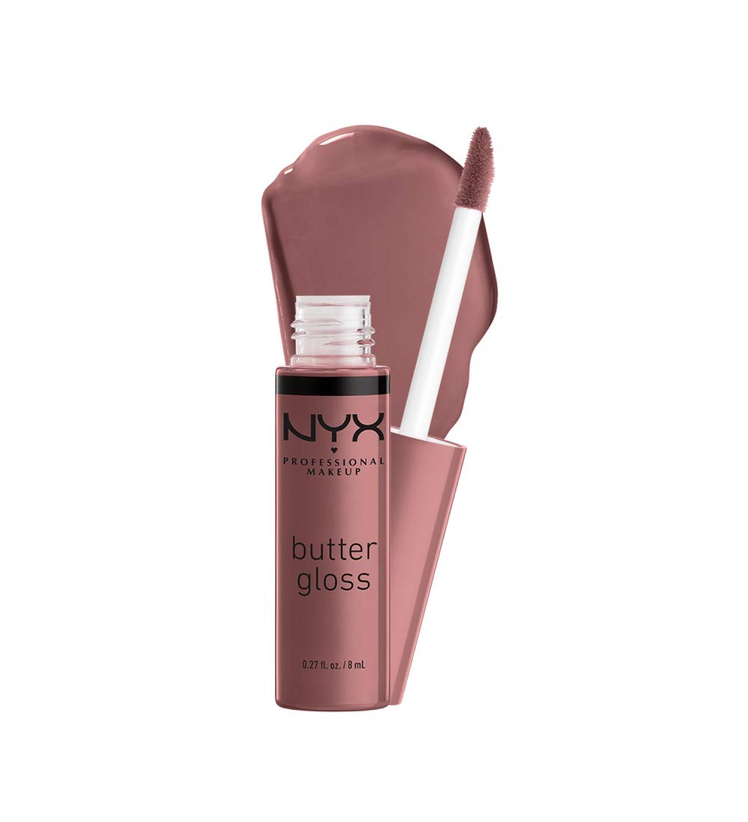 NYX Butter Gloss in Cinnamon Roll - Dusty Nude Mauve Lip Gloss - Buy Online on SooperMarket.com
