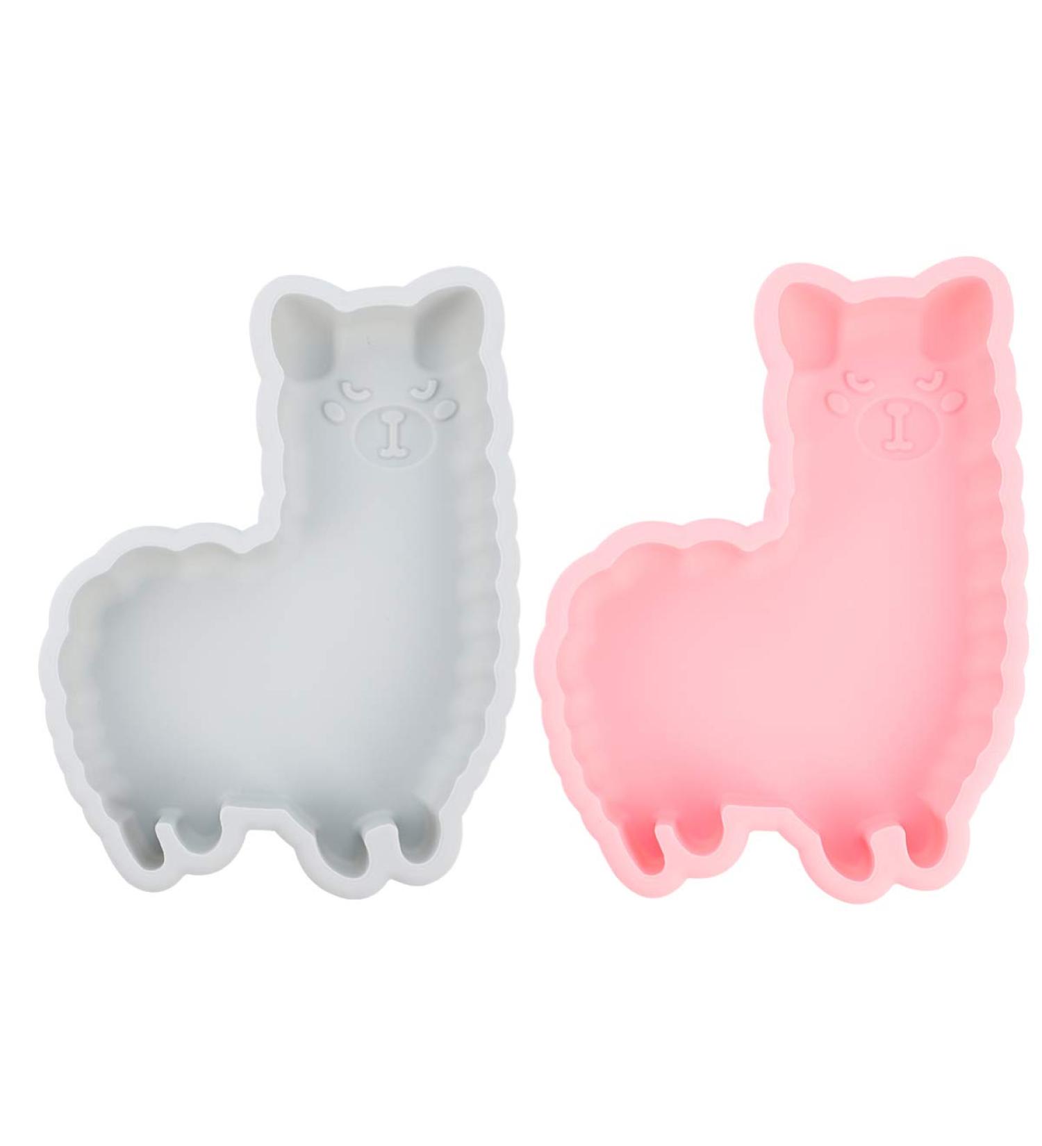 2pcs Silicone Mold DIY Mold Treat Silicone Ice Cube Trays Animal Cake Fudge Making Mold Dessert Silicone Loaf Alpaca Candy Mold De para Gelatinas Fondant Silica Gel Chiffon Cartoon 21.2X16.2X3CM Assorted Color 3 - Buy Online on SooperMarket.com