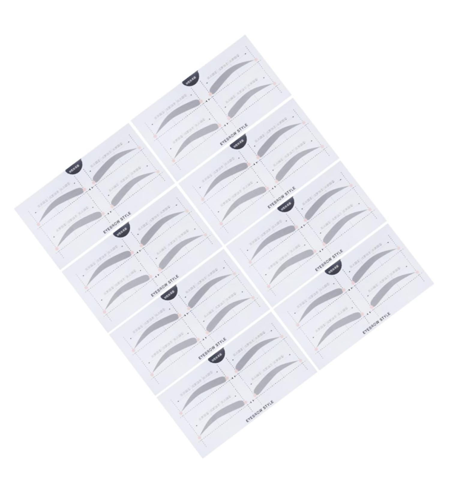 Didiseaon 2 Eyebrow Template with Strap Beauty Eyebrow Makeup Tools Eyebrow Stickers Portable A607 Card - Buy Online on SooperMarket.com