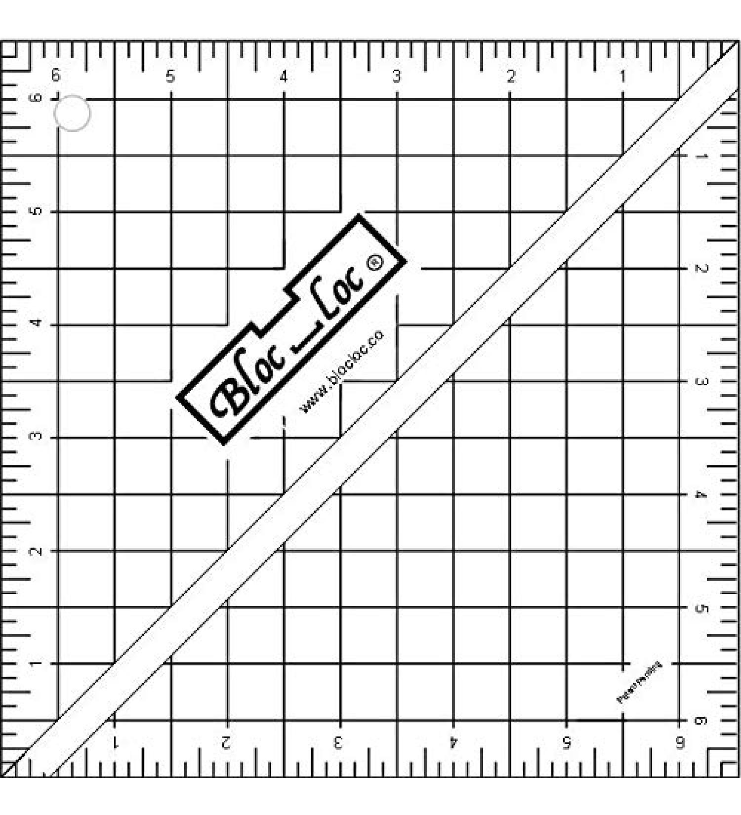 Bloc Loc Half Square Triangle 6-1/2 Quilting Ruler with Grid Lines - Multiple Sizes - Buy Online on SooperMarket.com