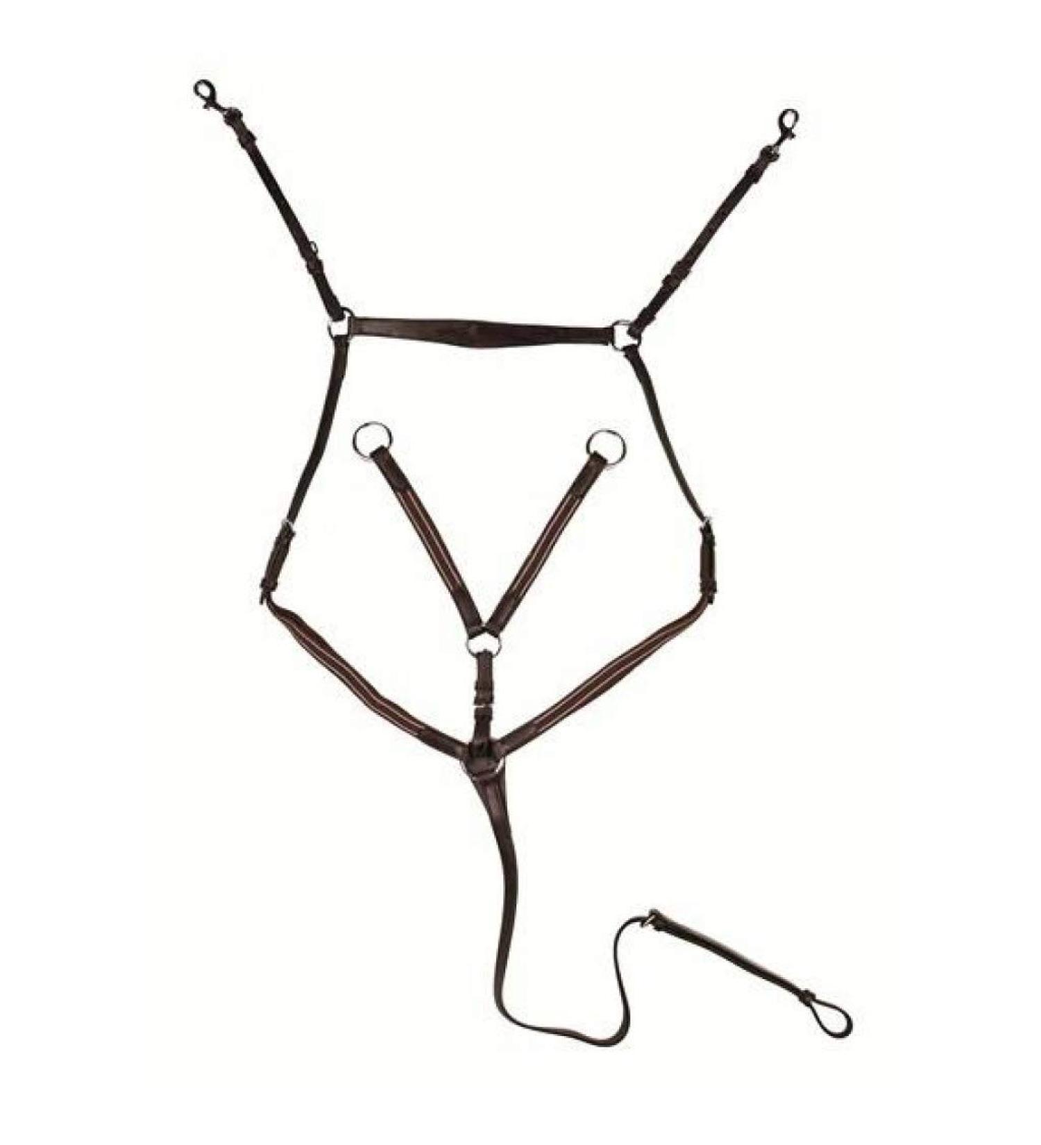 HKM breastplate with martingale fittings color silver brown L