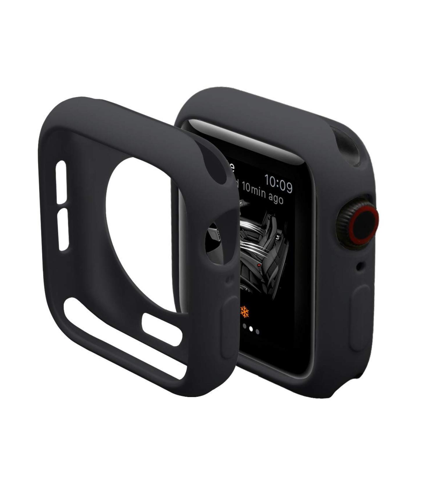 Ultra Thin Soft TPU Shockproof Bumper Case for Apple Watch Series 3/2/1 - Black 38mm - Buy Online on SooperMarket.com