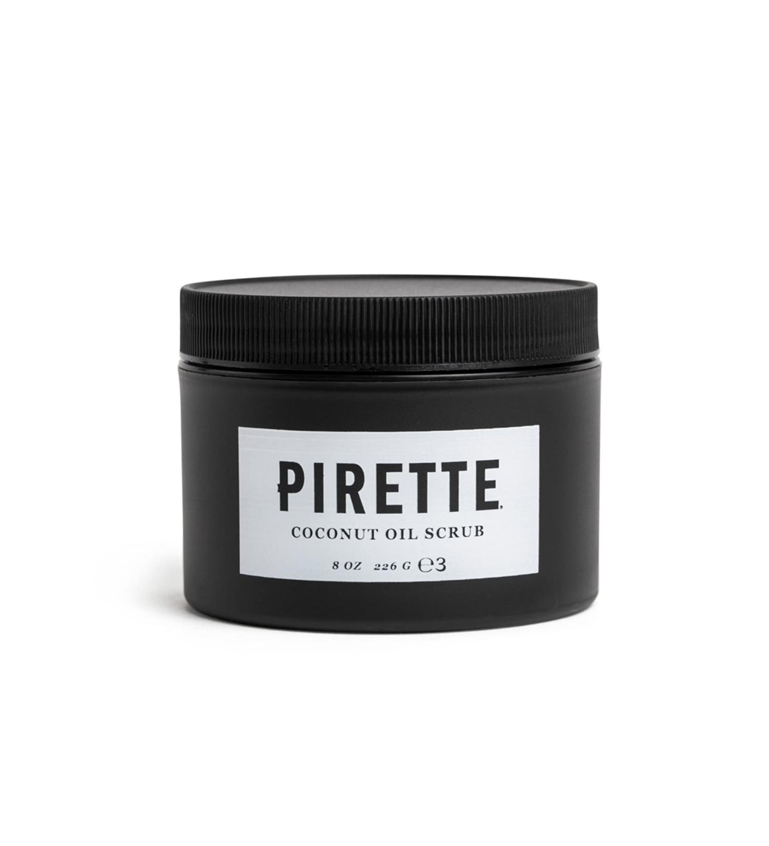 PIRETTE Coconut Oil Scrub - Beach Inspired Sugar Body Scrub for Sensitive Skin | 8 Fl Oz | Fresh Coconut Surf Wax & Sunscreen Scent | International Shipping Available - Buy Online on SooperMarket.com