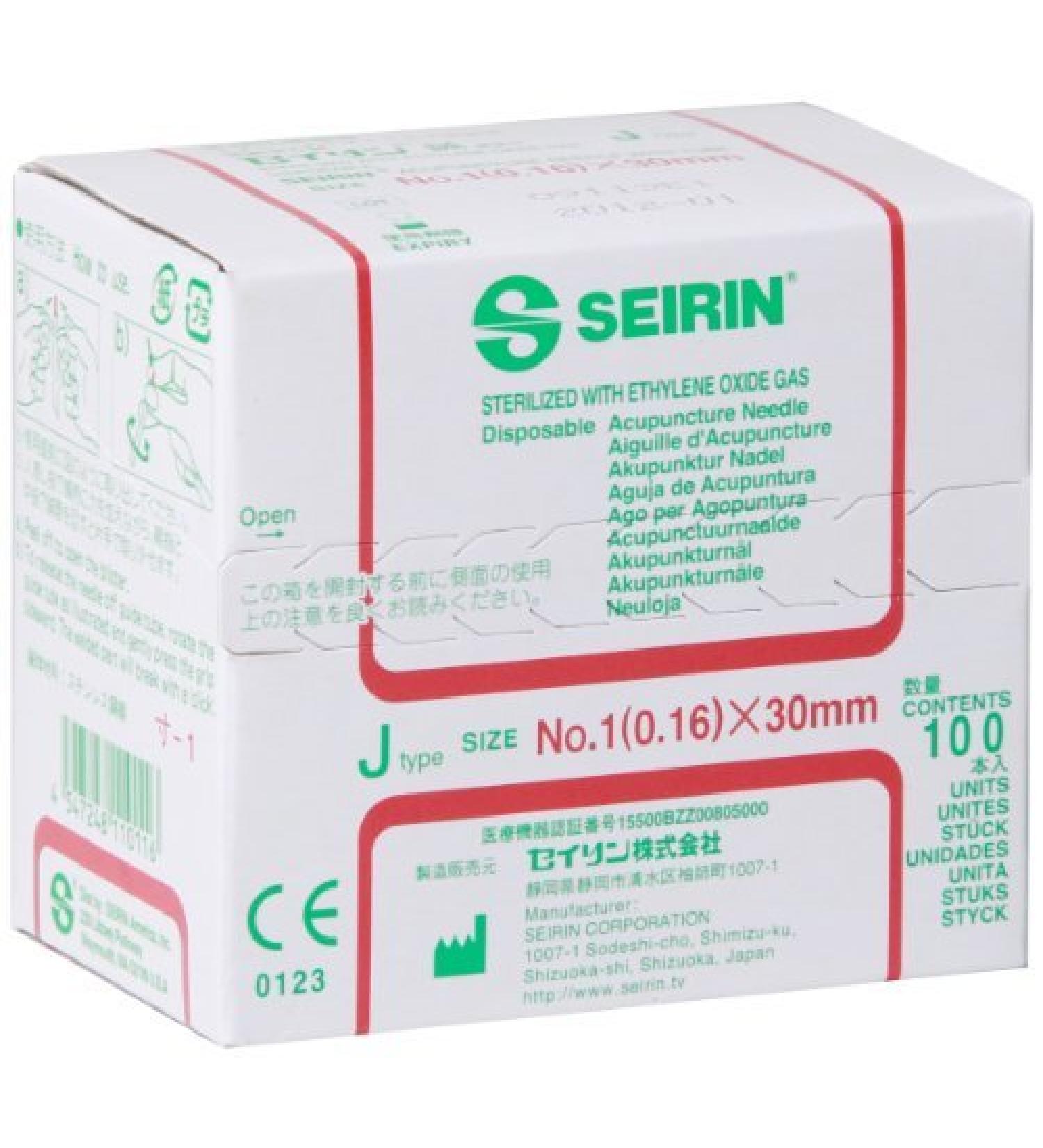 Seirin J Type Acupuncture Needle 0.16 x 30 mm Red by J-Type