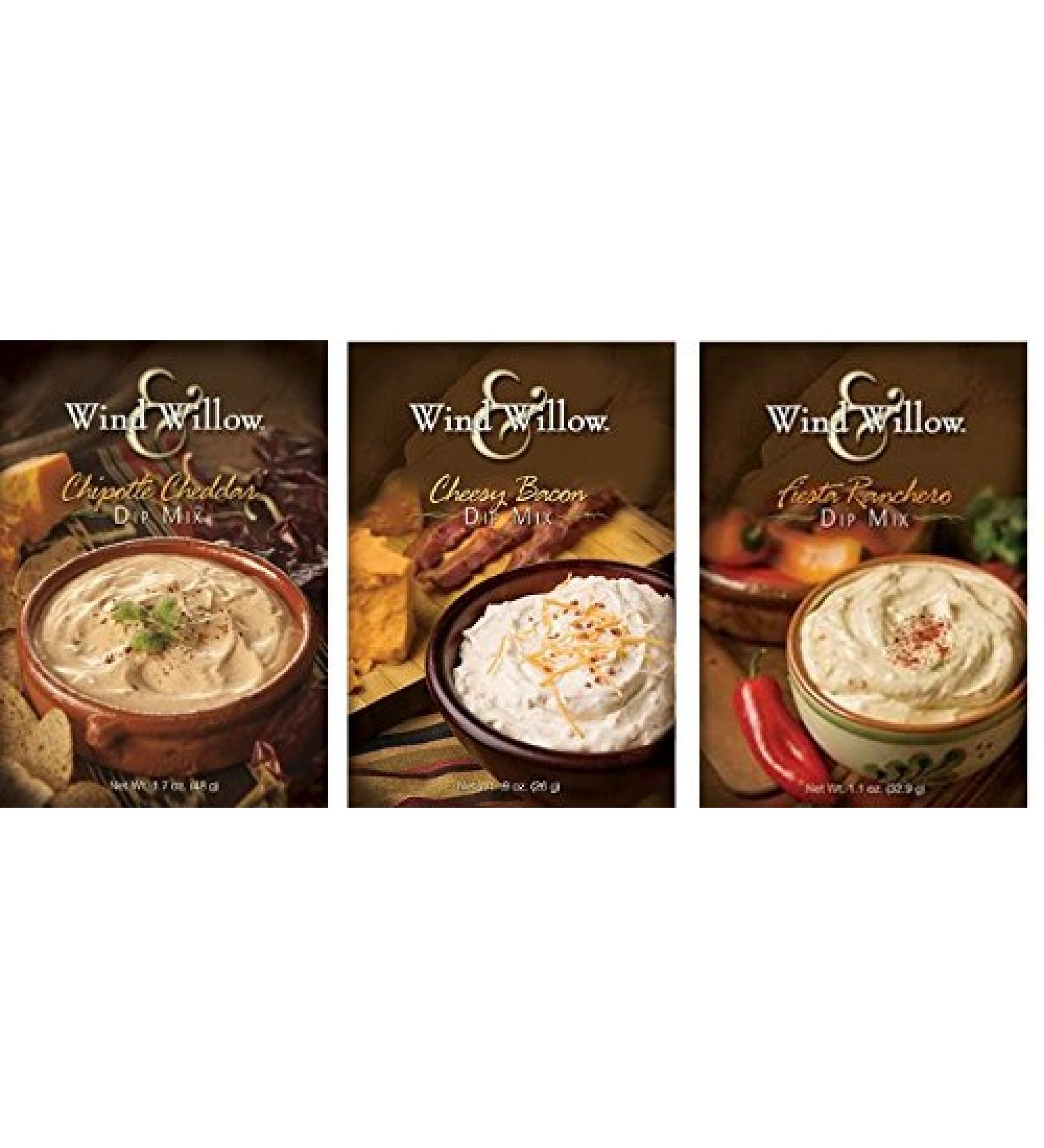 Wind & Willow Dip Mix Variety Pack - Cheesy Bacon, Chipotle Cheddar, Fiesta Ranchero - Buy Online on SooperMarket.com