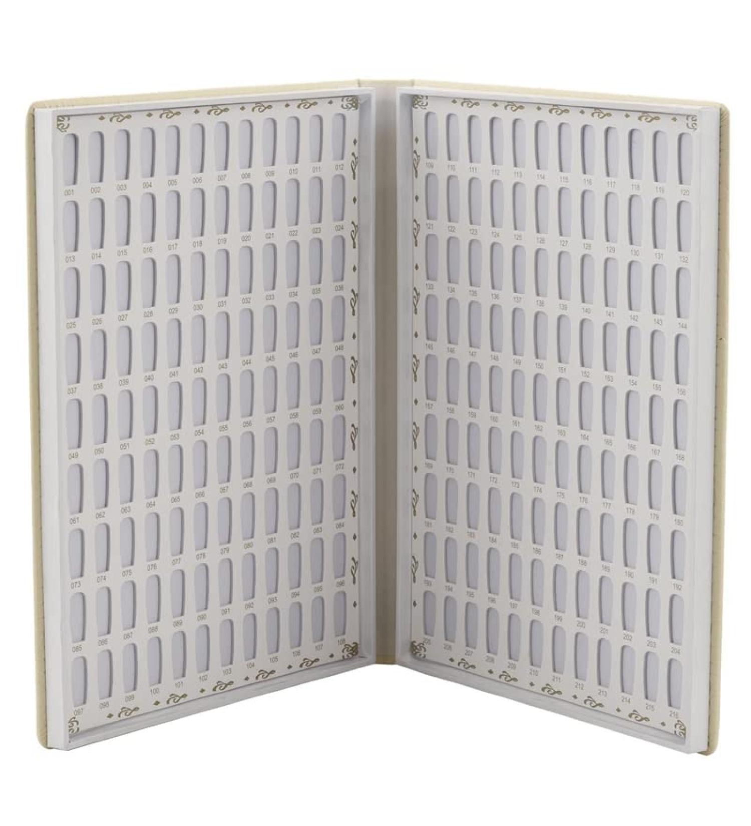 Uinfhyknd 216 Colors Nail Tips Display Book DIY Nail Arts Showing Tag Color Graphic Card Painting Display Board White - Buy Online on SooperMarket.com