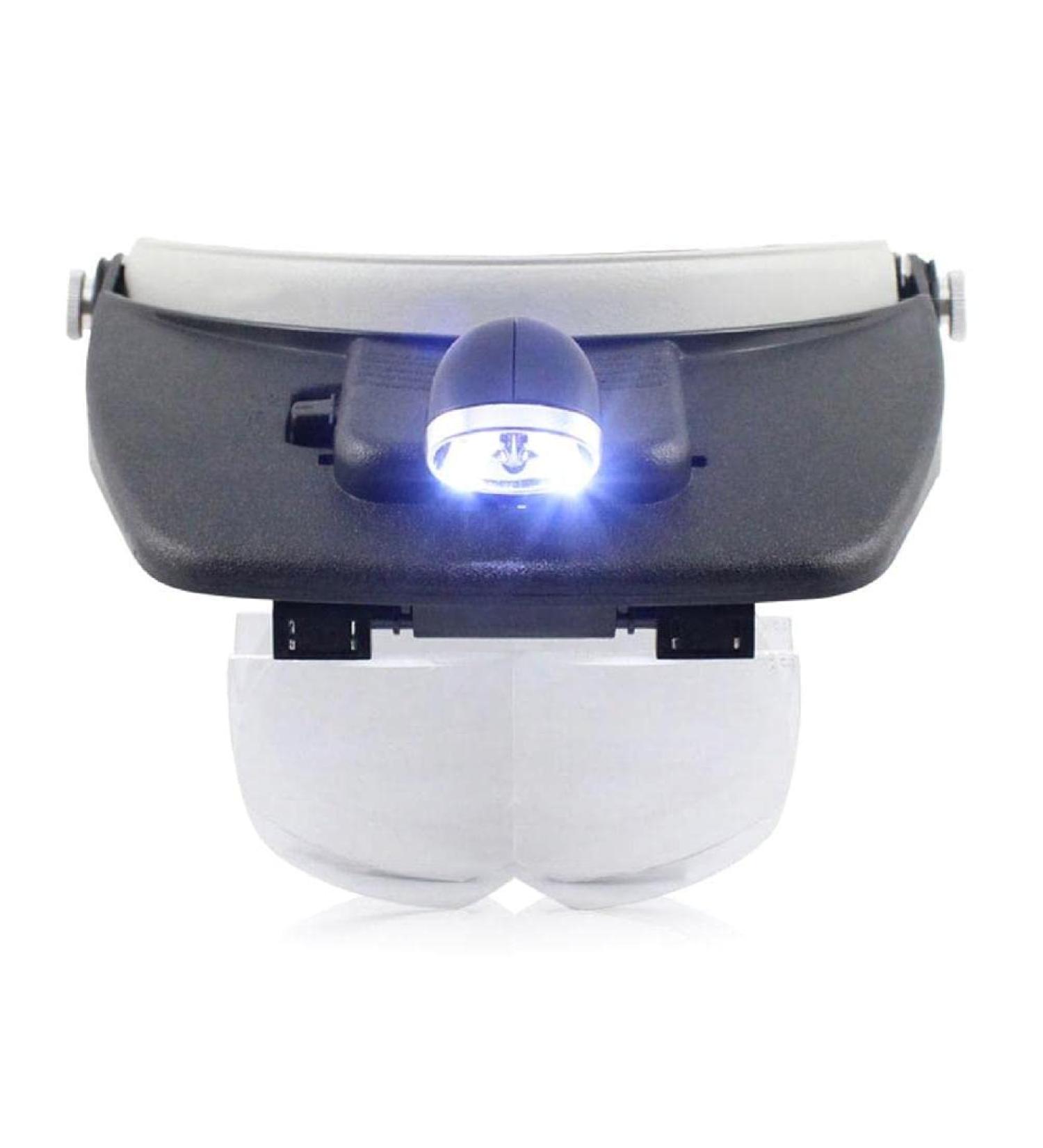 Head Mount Magnifier with LED Lights Headband Magnifier Head-Mounted Glass 1.2X 1.8X 2.5X 3.5X Lens Head Mount Magnifier Jewelers Glasses - Buy Online on SooperMarket.com