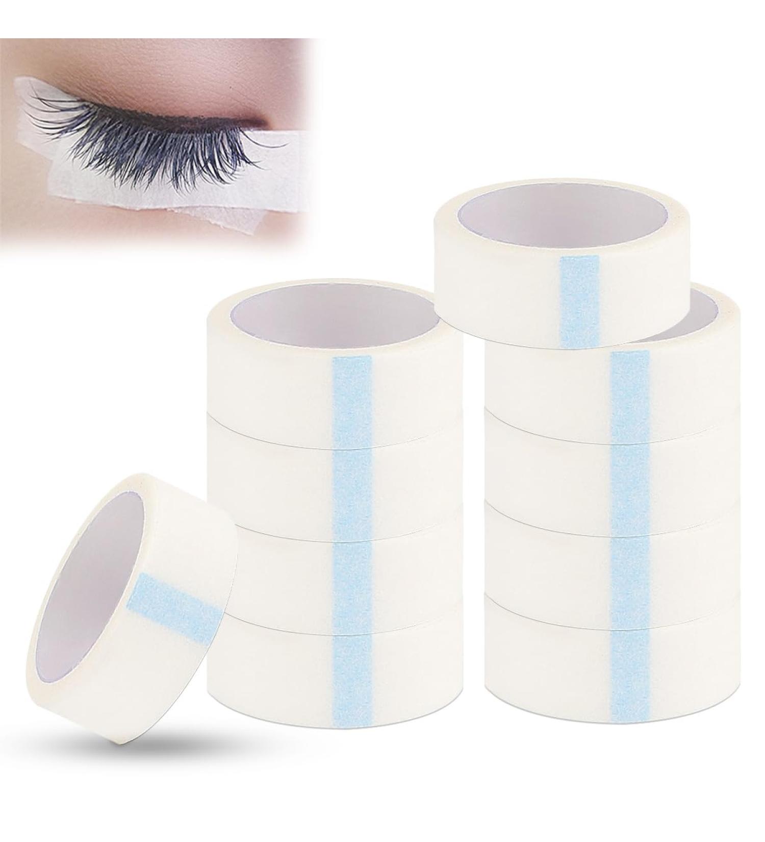 10 Rolls Eyelash Extension Tape - Medical Non-woven Breathable Adhesive for Eyelash Grafting & Beauty Supplies - International Shipping Available - Buy Online on SooperMarket.com