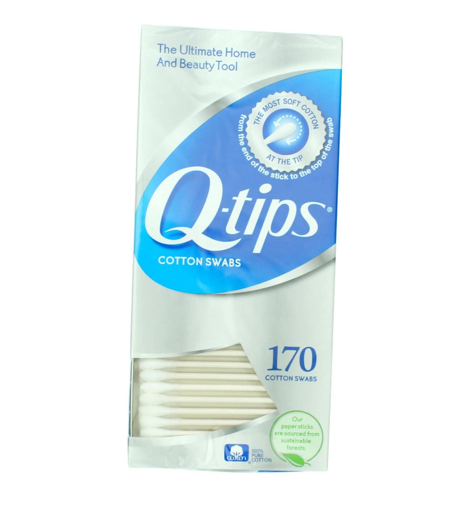 Q-tips Cotton Swabs 170 ct - Pack of 1, Gentle and Versatile Cleaning Tool - Buy Online on SooperMarket.com