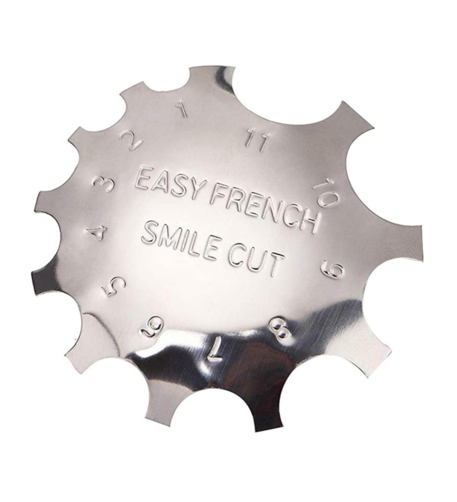 Nail Manicure Edge Trimmer Nail Art Trimmer Template French Manicure Accessories Kit Silver - Buy Online on SooperMarket.com