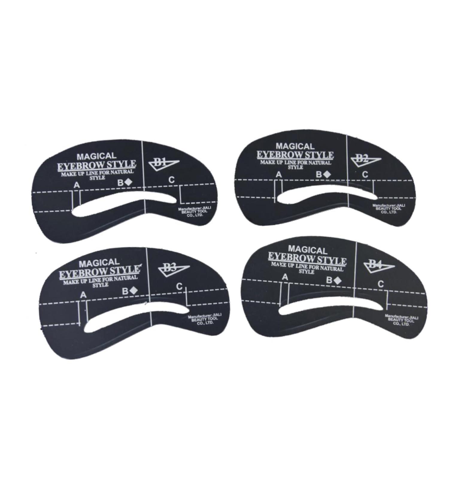 24pcs 6 Sets eyebrows shape eyebrow templates stencils Eyebrow stencils mold cosmetic card - Buy Online on SooperMarket.com