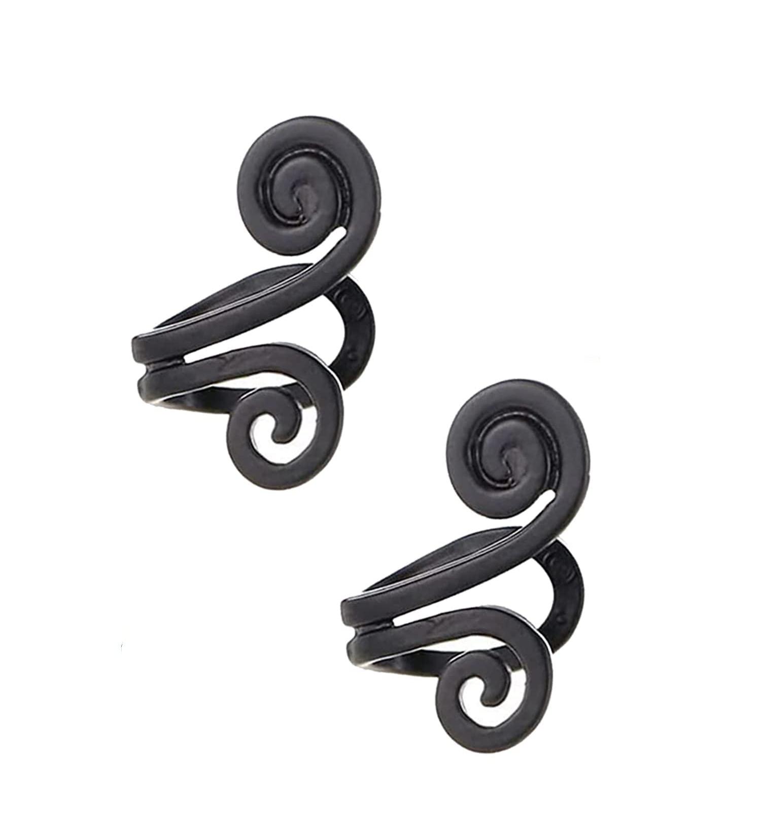 Zunis Acupressure Slimming Earrings Non Piercing Acupressure Earrings for Weight Loss Acupressure Slimming Earrings Ear Cuff Clip for Women Men (1Pair Black) - Buy Online on SooperMarket.com