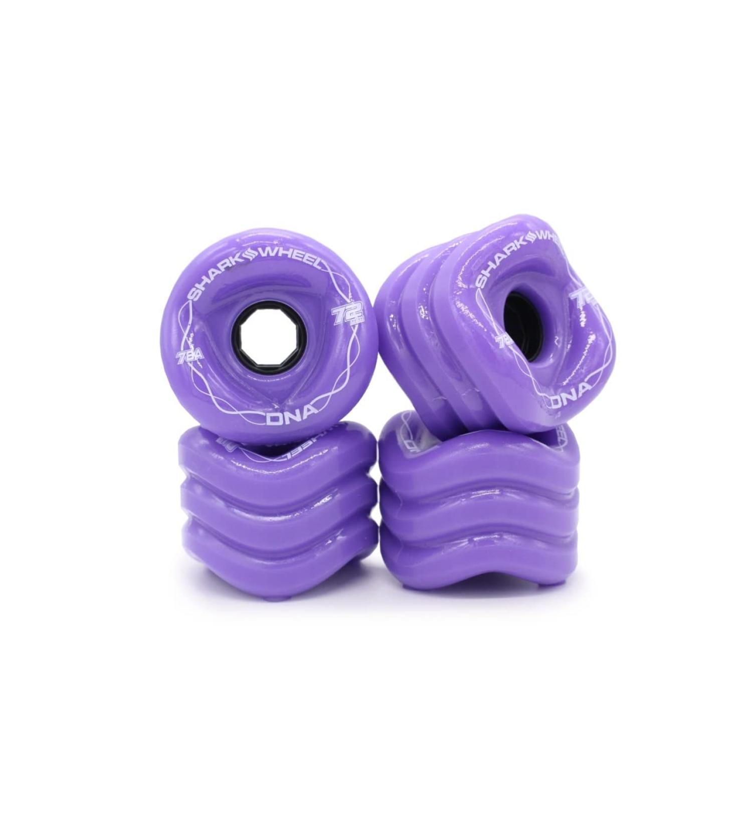 Shark Wheel 72mm 78a Longboard Cruising Wheels DNA Formula - Purple (Set of 4) - Buy Online on SooperMarket.com