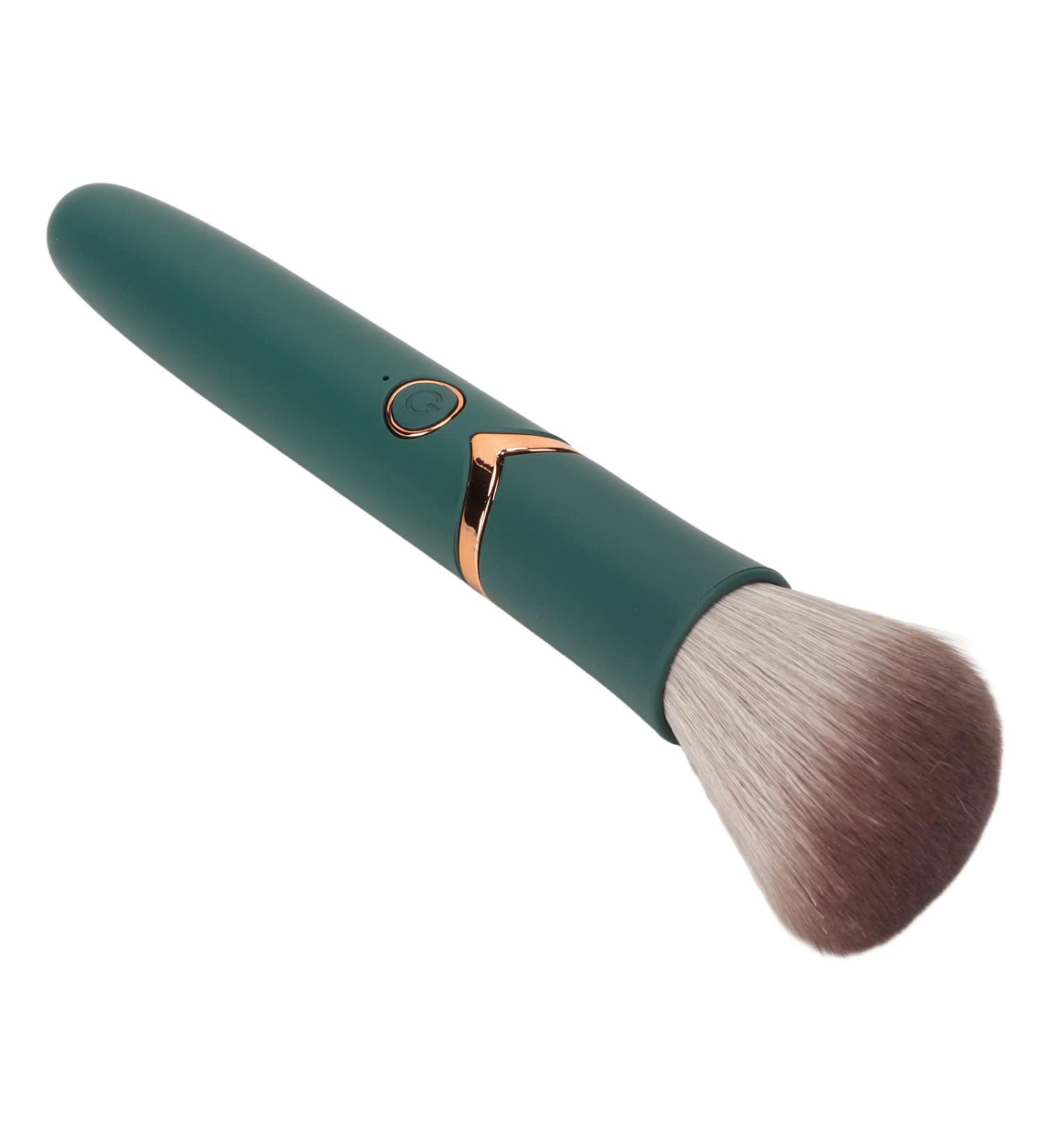 Buy Electric Makeup Brush - Waterproof USB Rechargeable Soft with 10 Vibration Levels - Green | International Shipping Available - Buy Online on SooperMarket.com