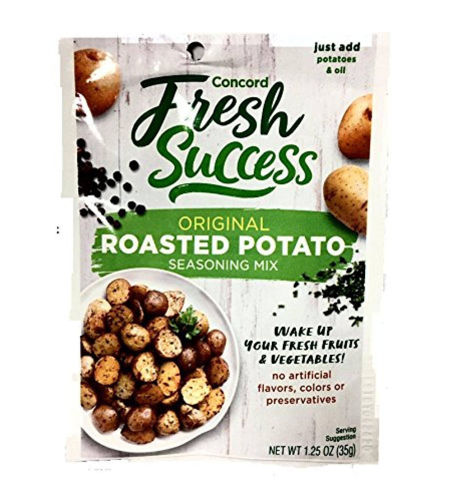Concord Foods Roasted Potato Seasoning Mix (Pack of 4) 1.25 oz Packets 1.25 Ounce (Pack of 4)