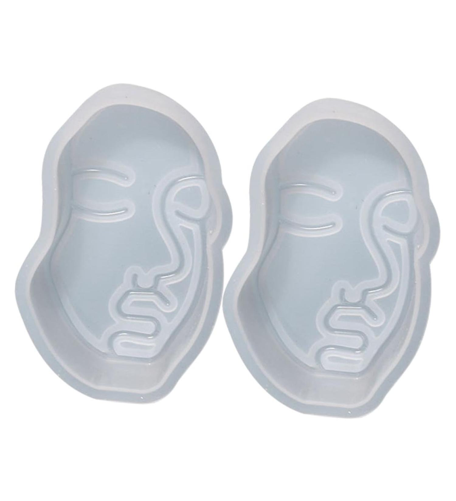 STOBOK Face Resin Molds 2pcs Silicone Mold Hand Mold Silicone Cake Mold Handmade Soap Mold Candy Mold Human Face Manual Soap Molds Scented Candle Mold Crafts Household Silica Gel - Buy Online on SooperMarket.com