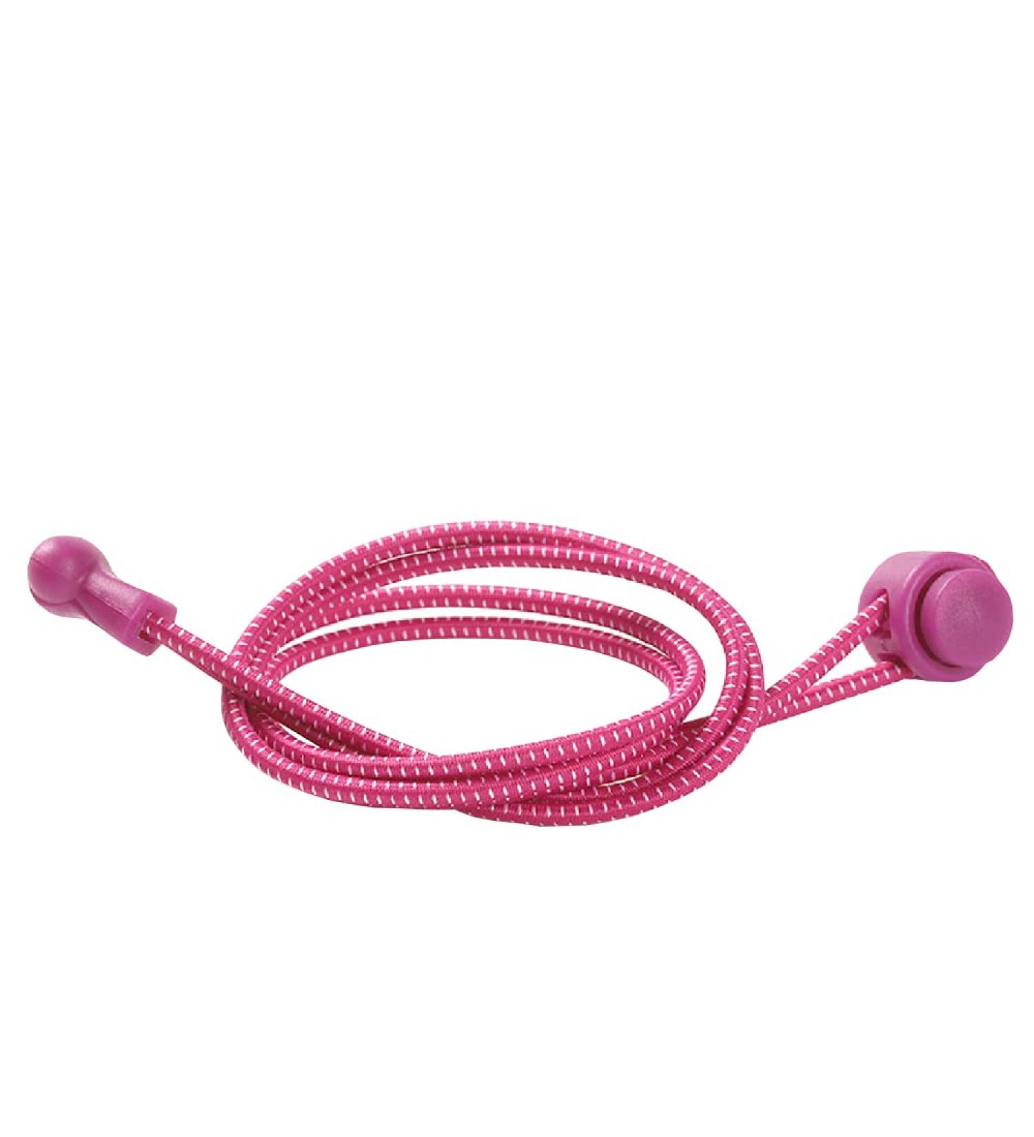 Buy Bupimufi Elastic No-Tie Laces - Quick Lock Rubber Shoe Straps for Kids - Fuchsie & White - Buy Online on SooperMarket.com