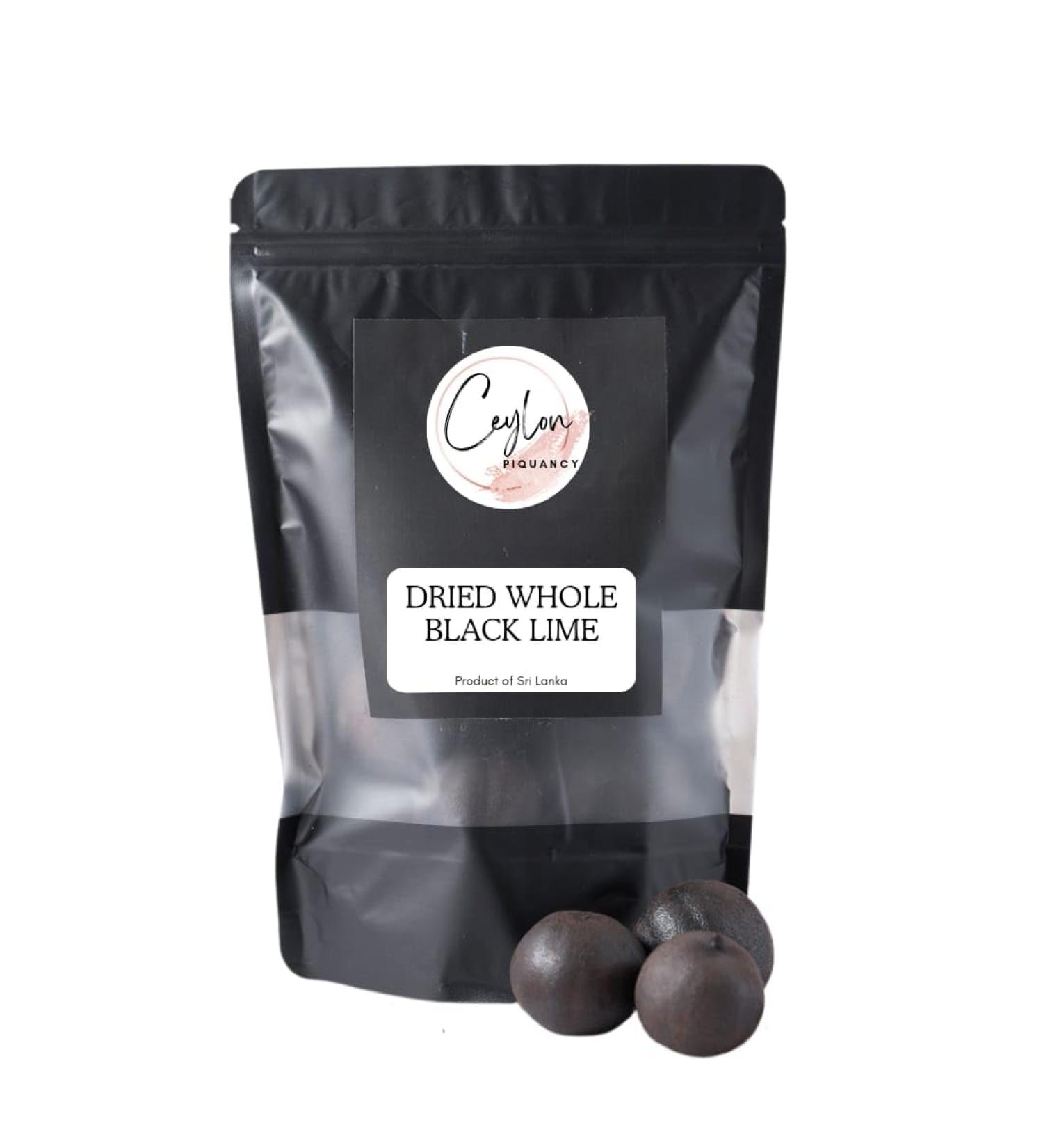 Premium clay Oven-Dried Black Limes - 100g Single ingredient whole black Lime | Authentic Middle Eastern Flavor - Ideal for Cooking and Seasoning - Buy Online on SooperMarket.com