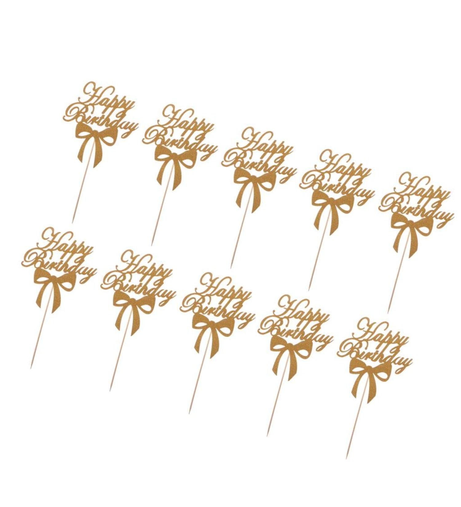 Luzhengyang 10 Cupcake Toppers Cupcake Toppers for Kids Birthday Party