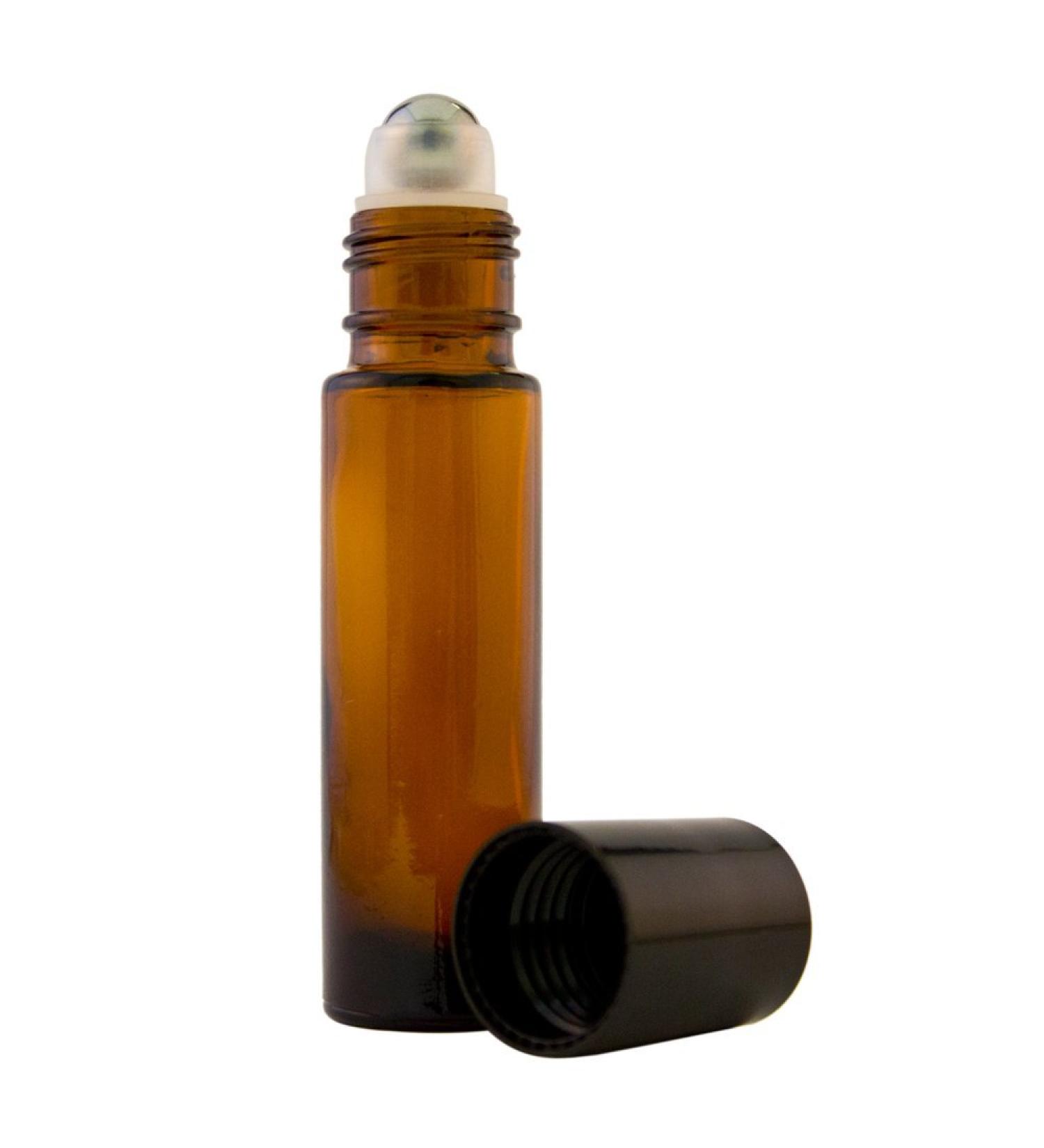 6 Pack 10ml Empty Roll on Glass Bottles with Stainless Steel Roller - Refillable Amber Color Roll On for Fragrance & Essential Oil - Buy Online on SooperMarket.com